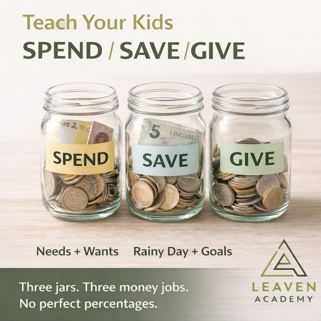 Spend, Save, Give: How to Teach Kids Budgeting with Jars (Parent Guide)