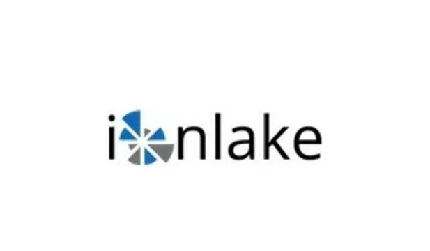 Logo with the words 'iLNLake' and a stylized blue and white icon resembling a snowflake or circular pattern.