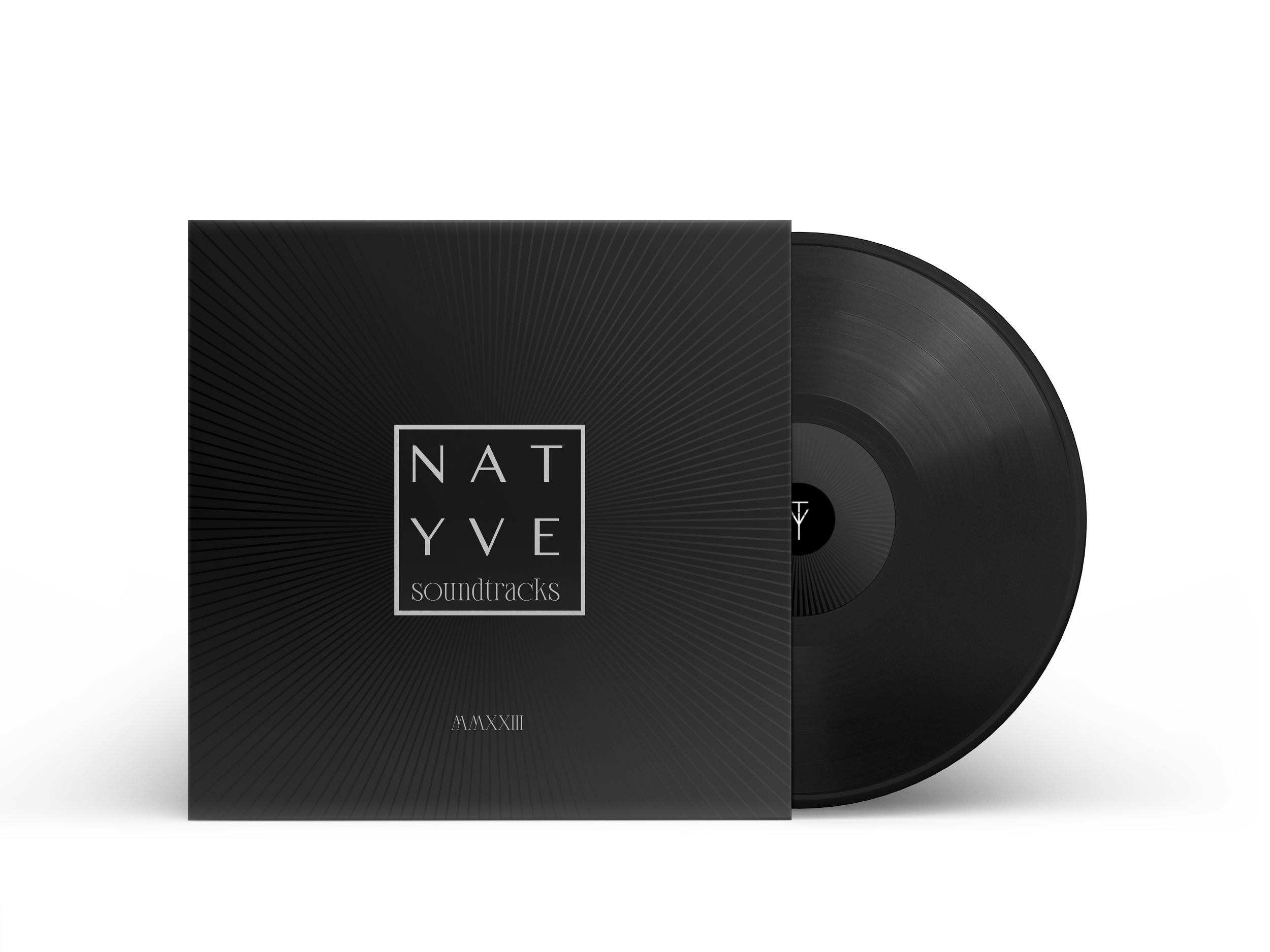 Pochette vinyle noir et blanc demo Natyve
