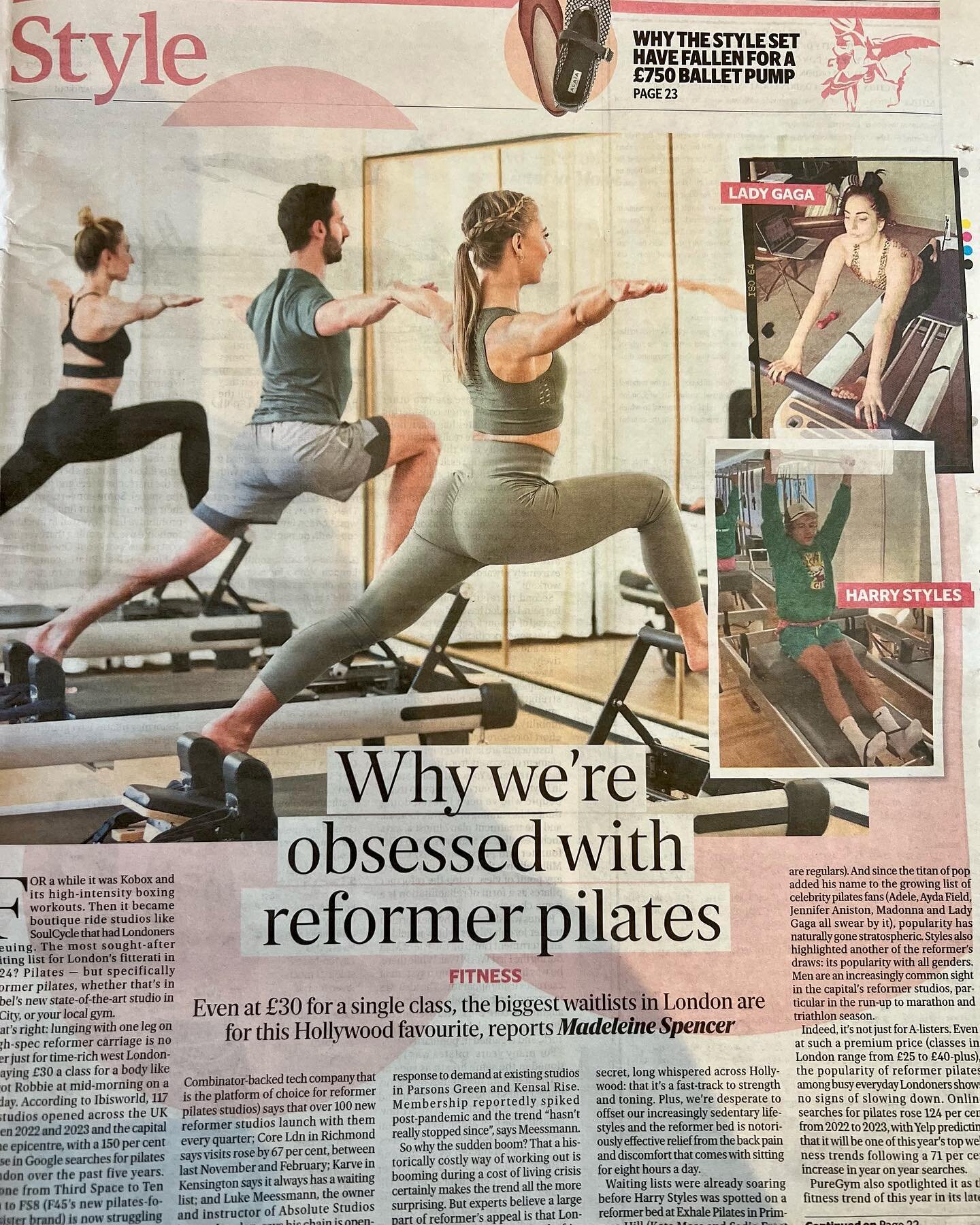 Top of the Top 5!!! 🙌🏻🙌🏻🙌🏻
.
What a way to cap off an epic week in Absolute land. Our newest studio on Lonsdale Rd in Queens Park is officially a week old and we just happened to appear in the style section of yesterdays @evening.standard 👌
.
