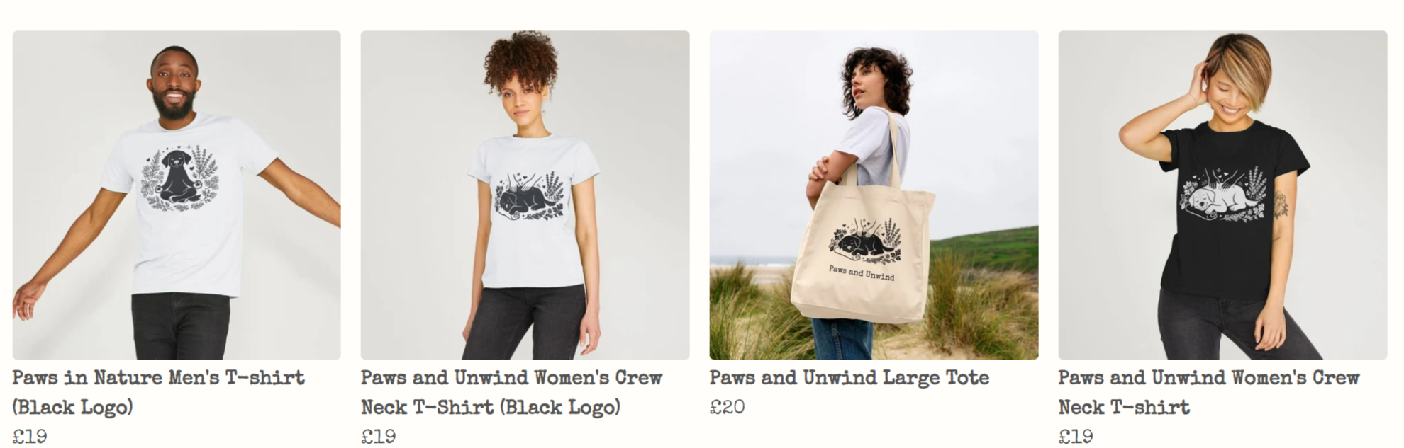 a range of bespoke nature nurture clothing and accessories from our teemill site