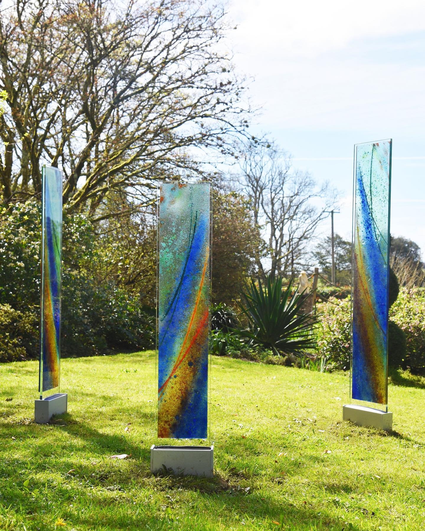 All set up ready for Delamore Arts 2024!

These are three of my pieces you can find in the gardens - abstract &lsquo;Totem&rsquo; panels available as a set of three or individually, they range from 915mm to 1315mm in height.

The outdoor sculpture an