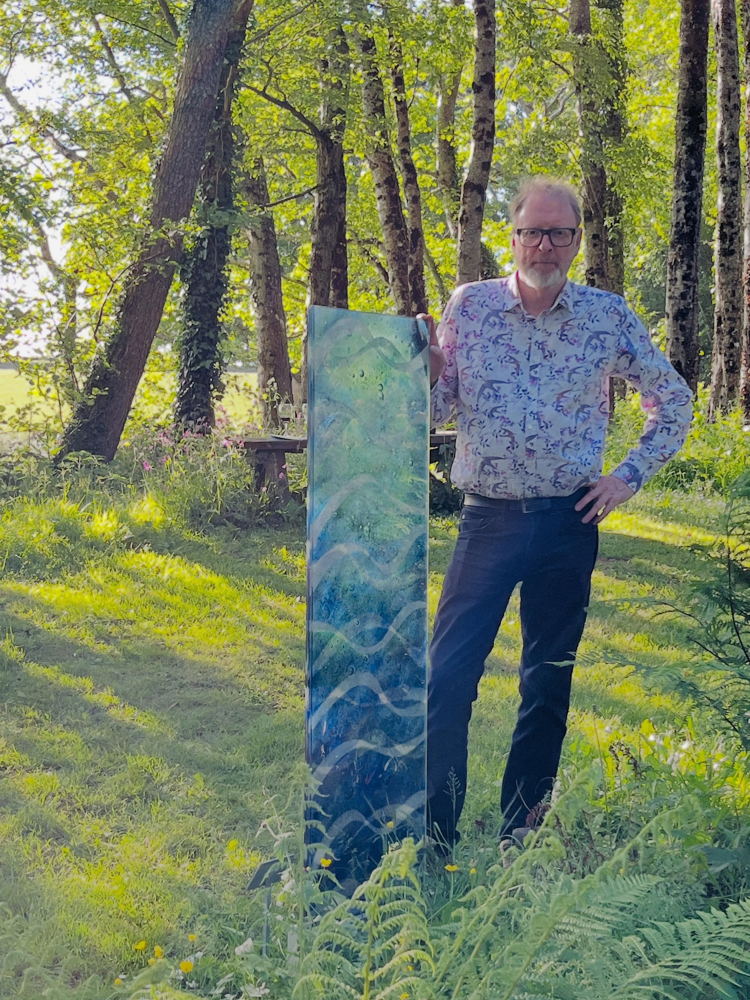 Gorgeous evening last night for the opening of our @swsculptors summer exhibition at @stonelanegardens near Chagford here in Devon. 

Lots of great sculpture in a peaceful woodland setting and there&rsquo;s a tearoom too 😀

The exhibition is open al