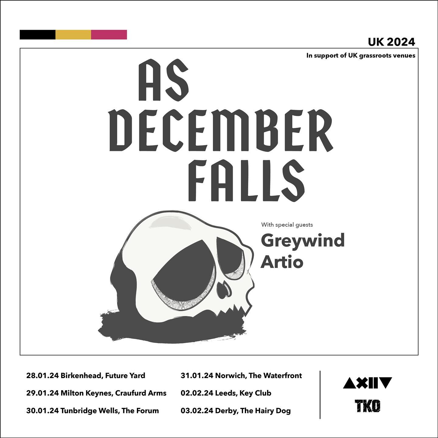 💀 @artiomusic hit the road in January with @asdecemberfalls and @greywindband 💀

Tickets on sale now!