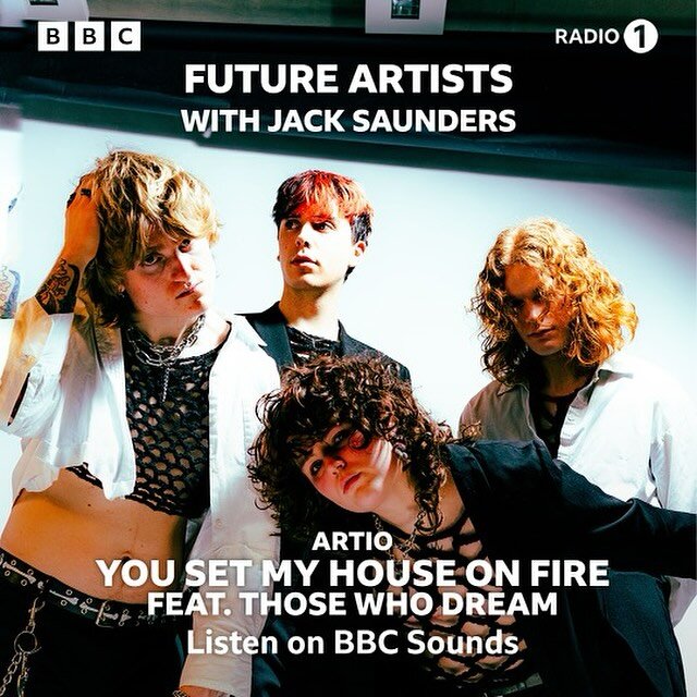 Big old thank you to @jackxsaunders for playing &lsquo;You Set My House On Fire&rsquo; feat. @thosewhodreammusic on @bbcradio1 last night, taken from the HUGE debut album &lsquo;Babyface&rsquo; from @artiomusic out now! 🔥🏚️