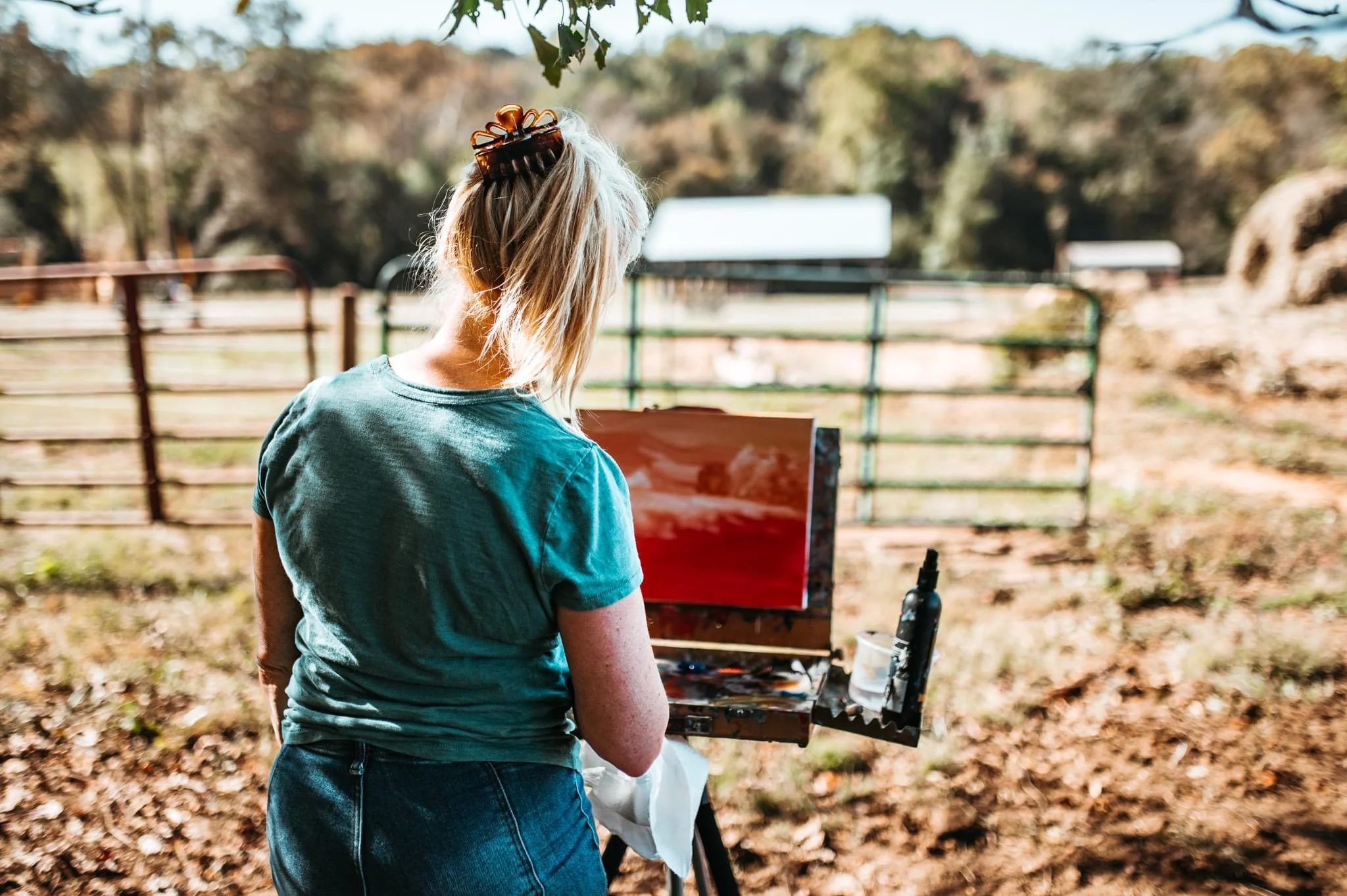 Patricia Sweet painting at Crooked Creek Highlands