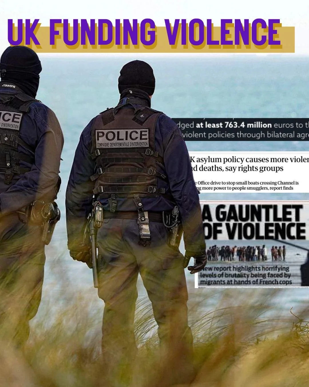 There has been an alarming rise of violence at the UK-France border, that&rsquo;s led to serious injury and even death. Violence - at the hands of the state- funded by the UK Government. 

While a majority of these attacks are happening in France, by