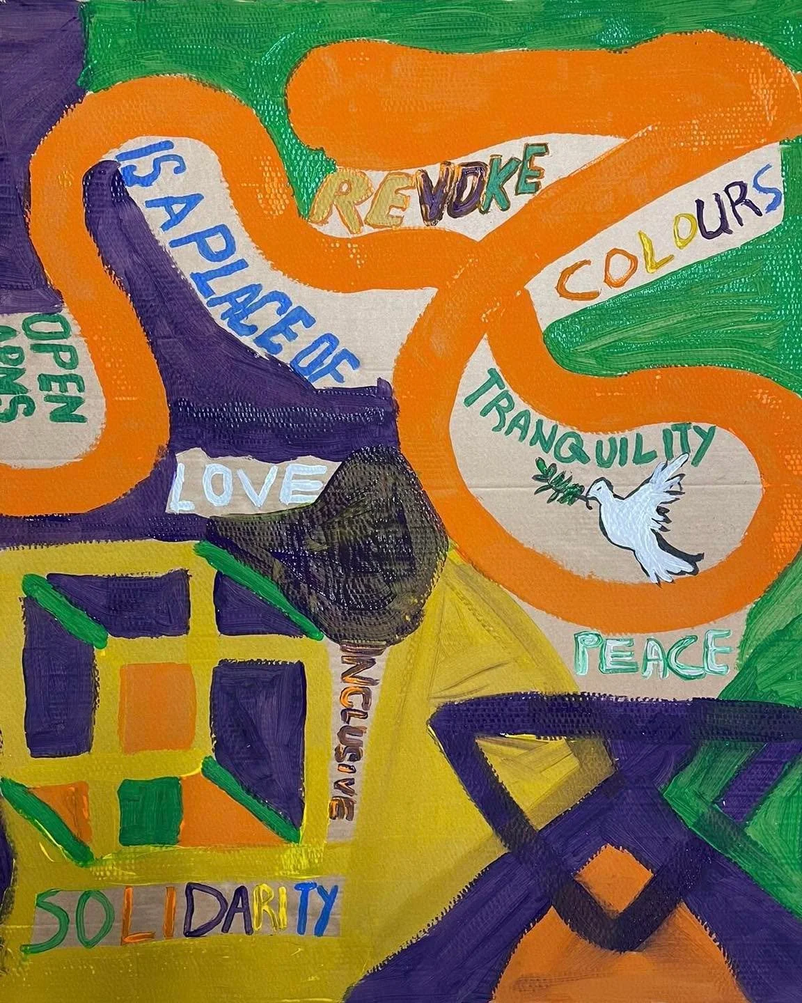 Revoke is a place of&hellip;
🧡 Love
🧡 Solidarity
🧡 Open arms
🧡 Tranquillity 
🧡 Inclusiveness 
🧡 Colours
🧡 Peace 

So beautiful thoughts turned into art by our young people.