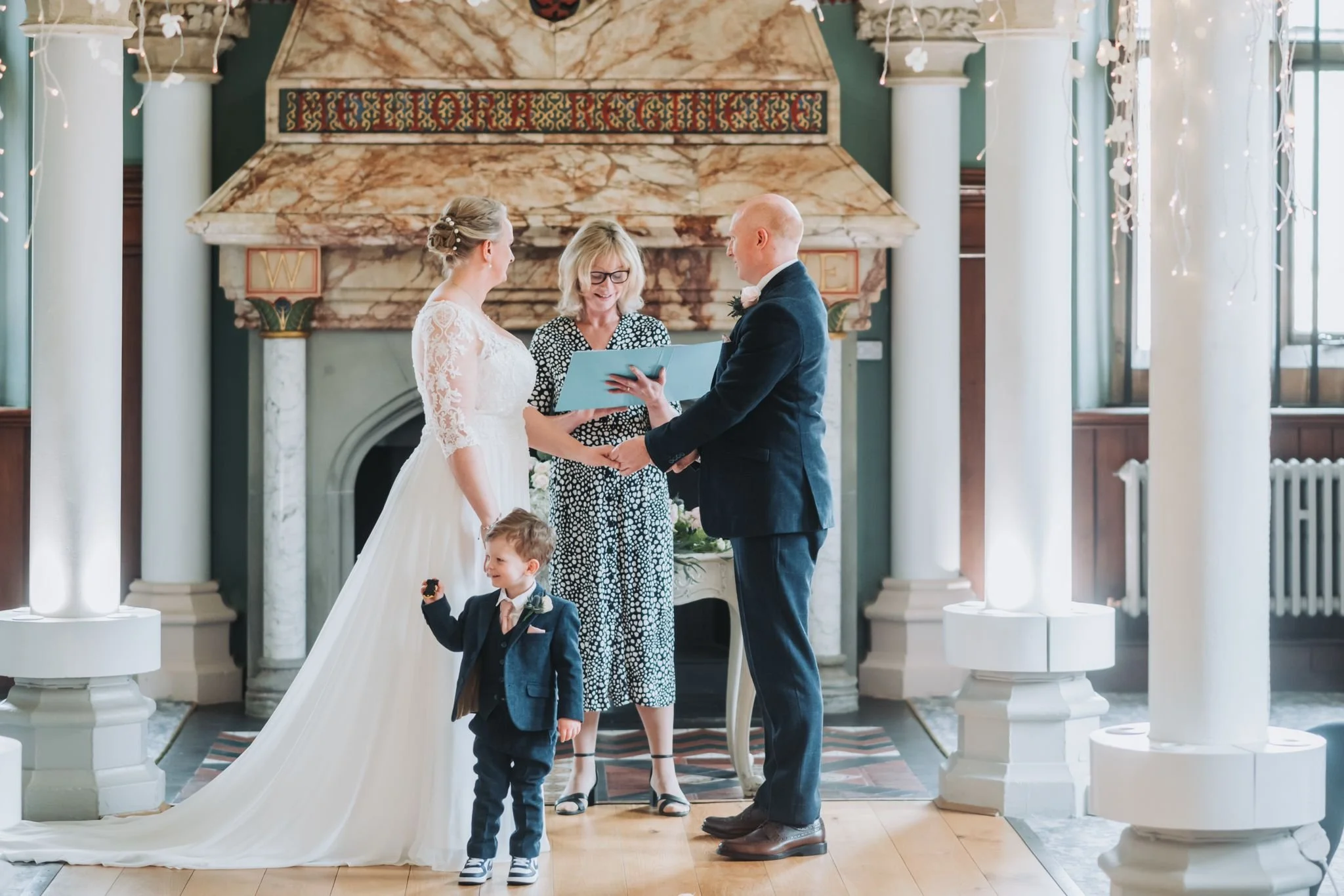 Jo and Dave with Thomas at Wooton House