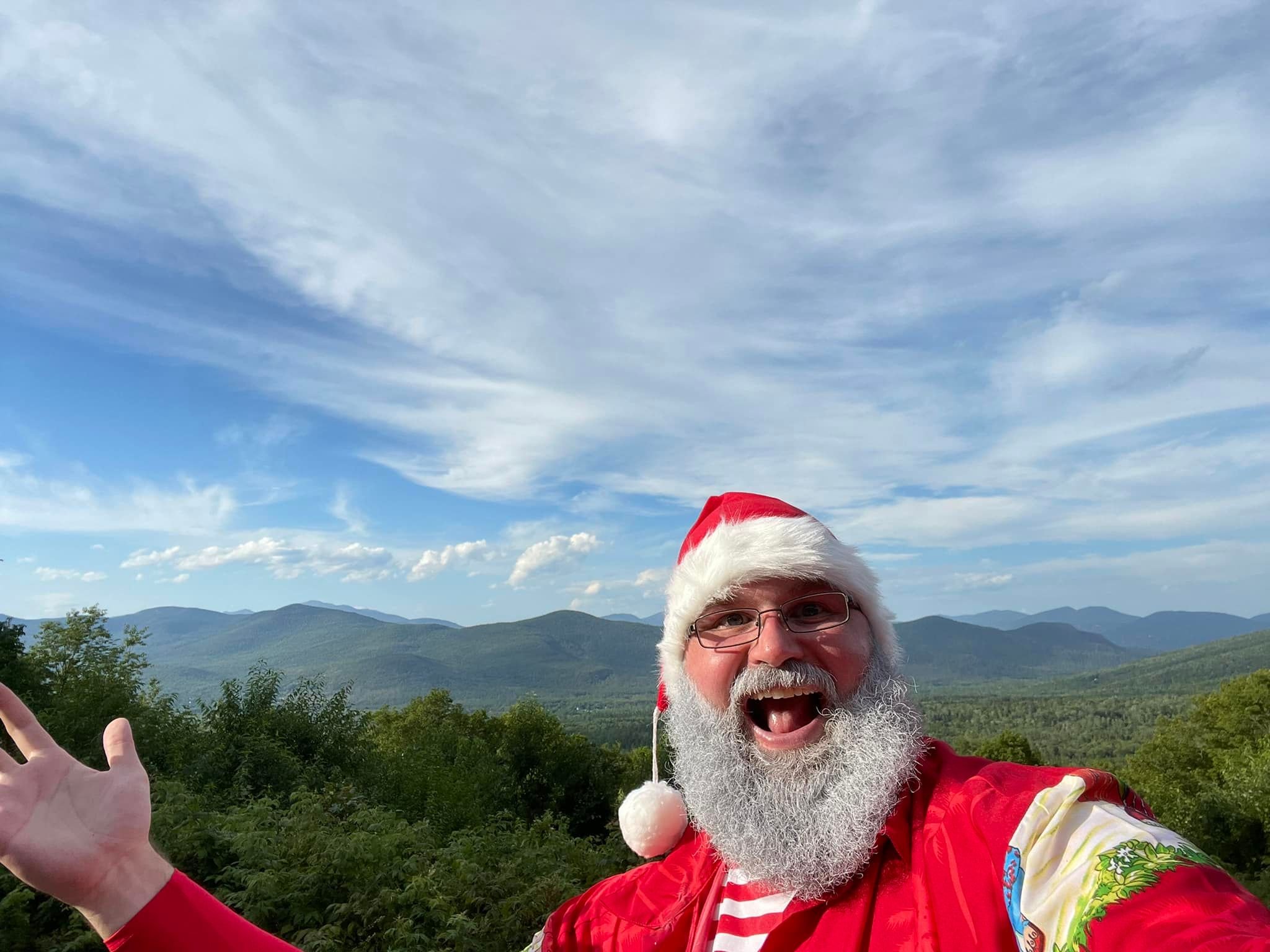 Summer time Santa in the White Mountains