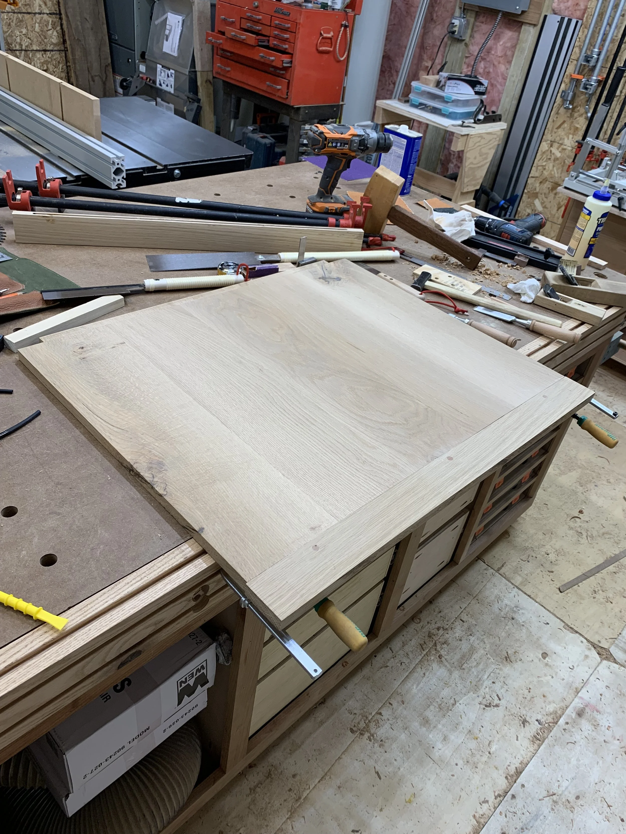 Bread board end fitted and doweled