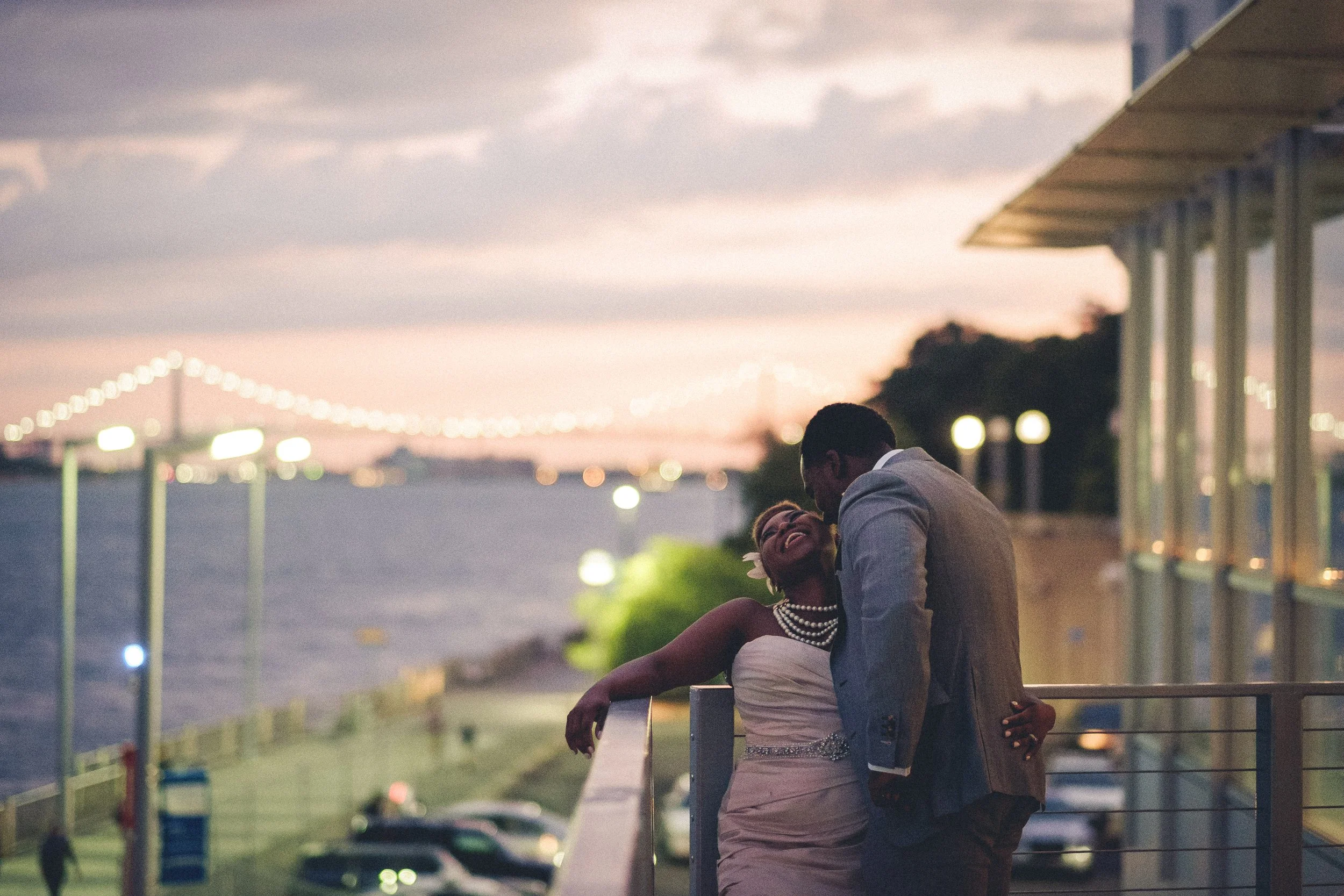 port Detroit waterveiw loft African American couple laughing