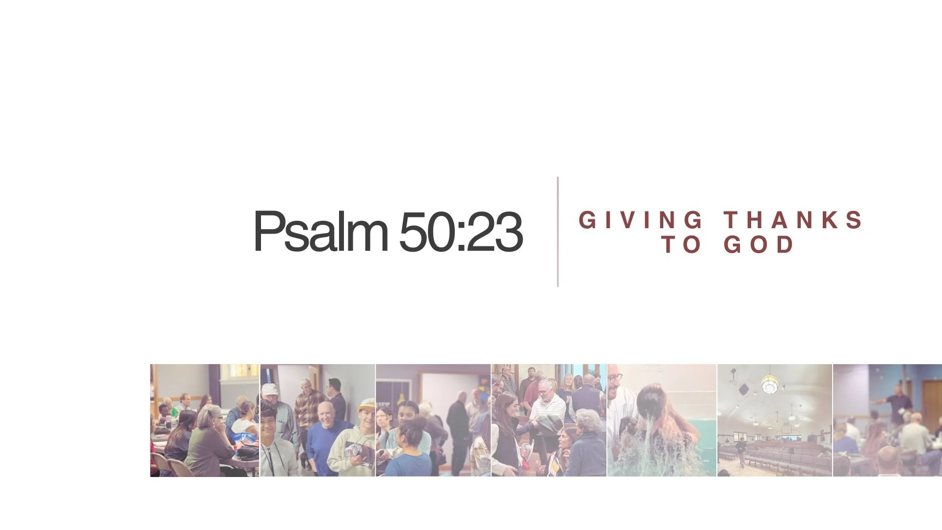 Giving Thanks To God