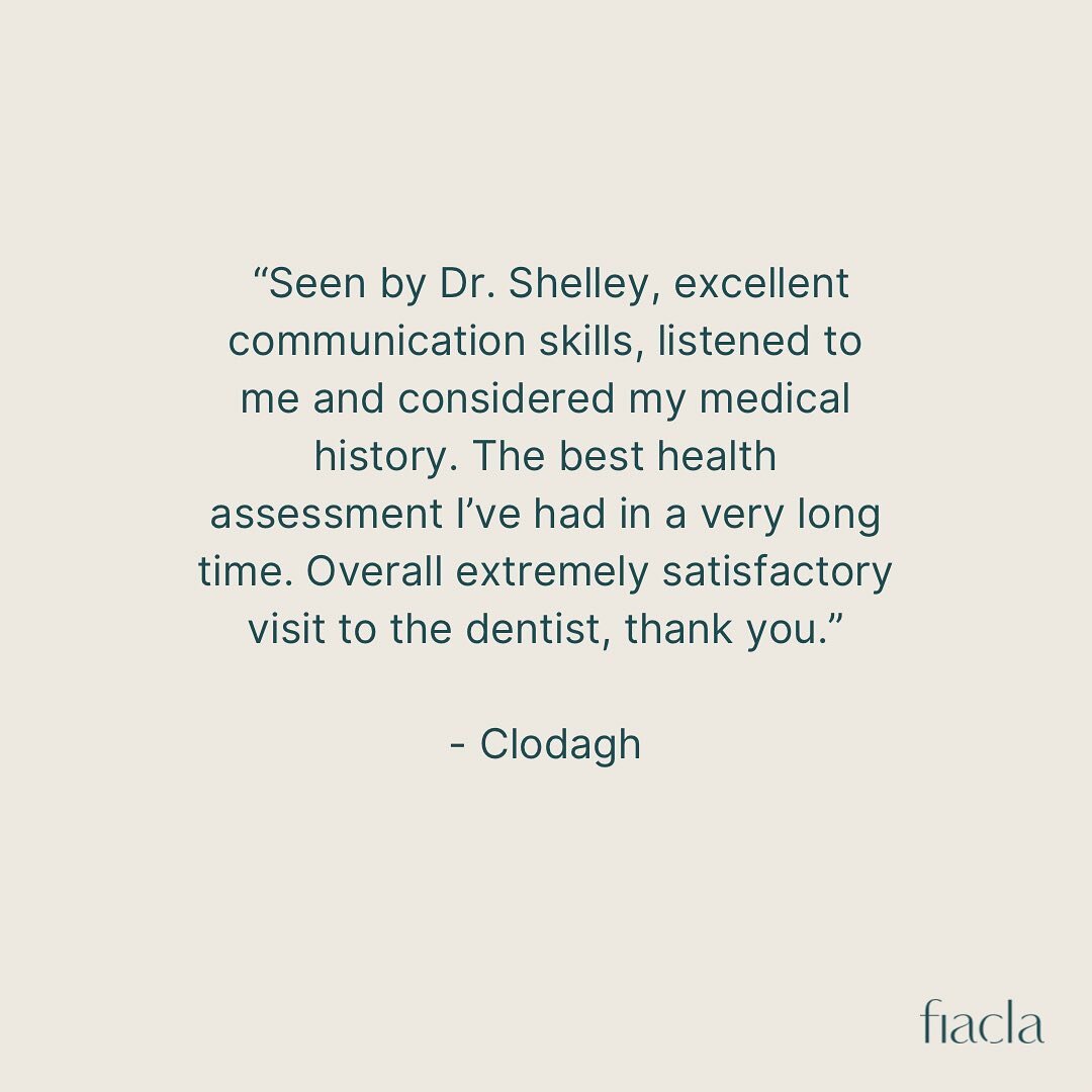 At Fiacla Dental Clinic, Dr Shelley prides himself on putting patients first and providing dentistry in a calm atmosphere. More info at the link in our bio, or email hello@fiacladental.ie to make a booking