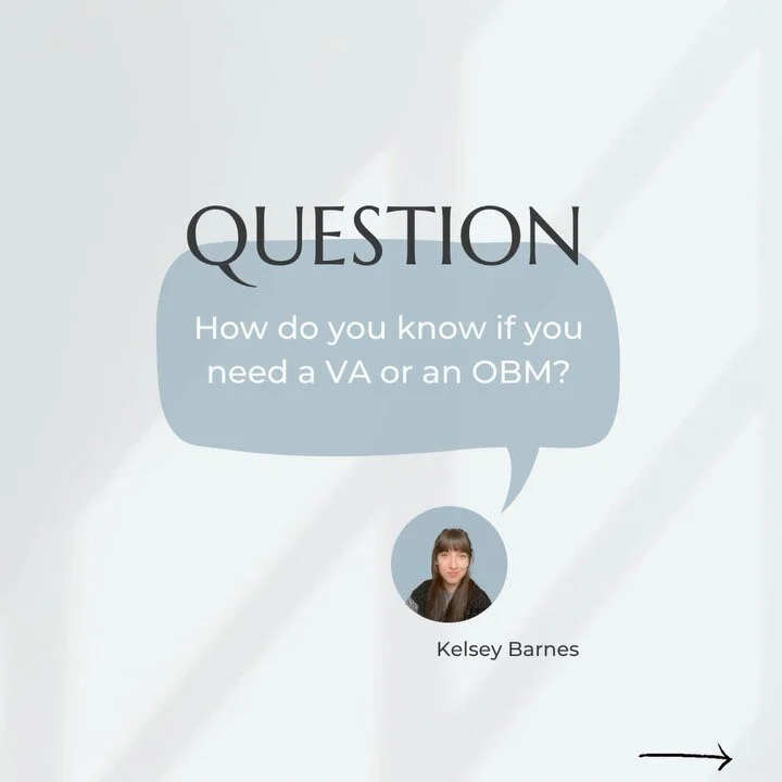 Virtual Assistant vs. Online Business Manager
Which one do you need? Ask yourself 3 little questions to find out ;)
⠀⠀⠀⠀⠀⠀⠀⠀⠀
✨Delegate vs. Prepare for Delegation ✨
VA's are great if you already know what you want to delegate. If you aren't sure what