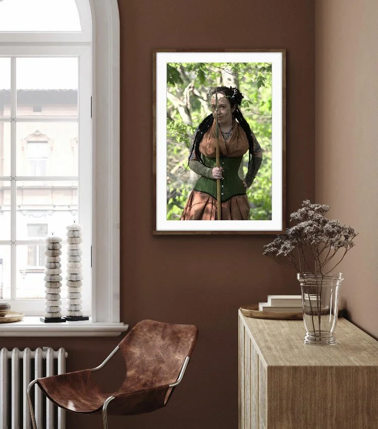 HuntressSalute20x30_with_mat_and_frame.jpg
