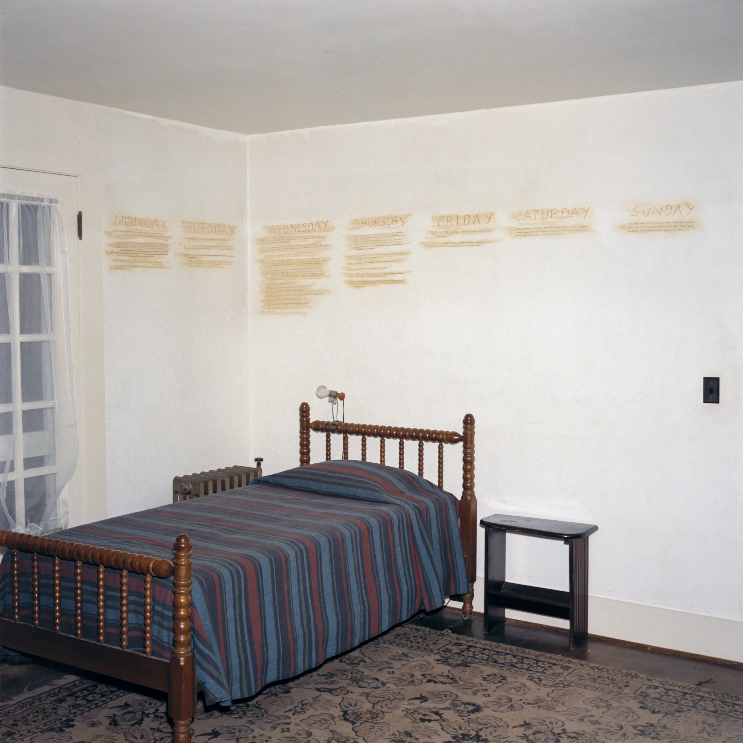 73-13: Faulkner's Study with an outline of "A Fable", March 1973