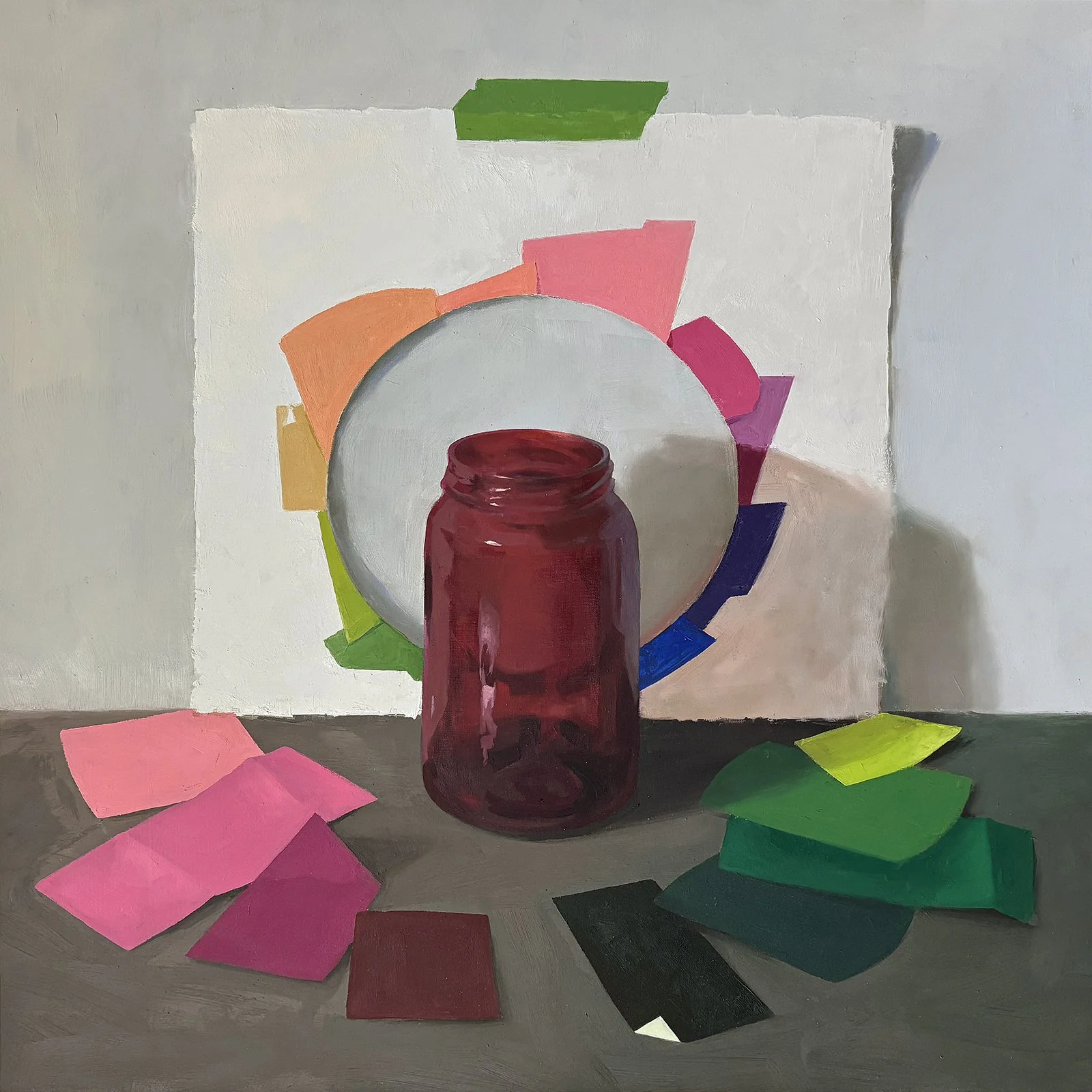Nine of Cups, oil on panel, 30" x 30"