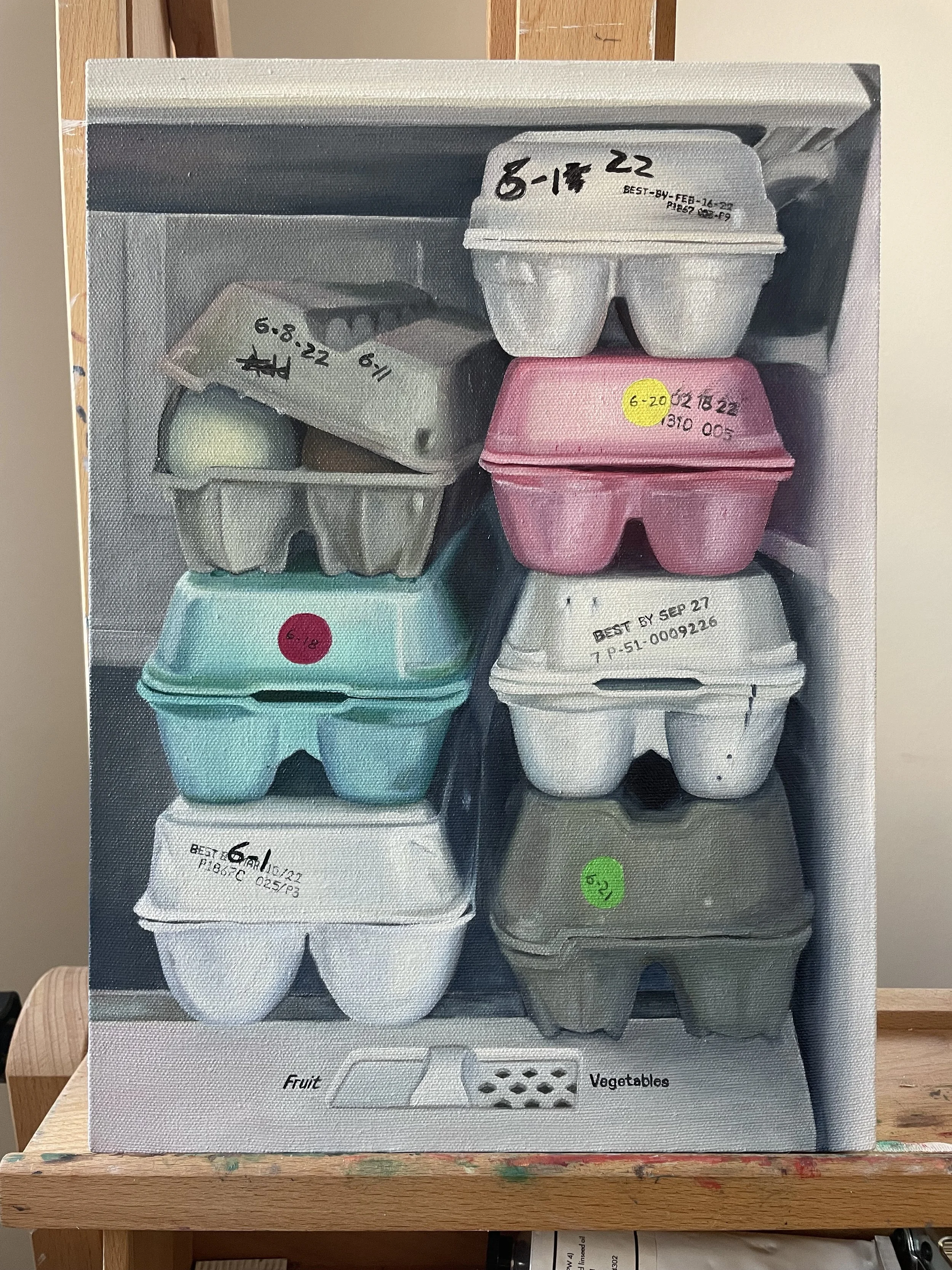 Best By, oil on canvas, 14"x10"