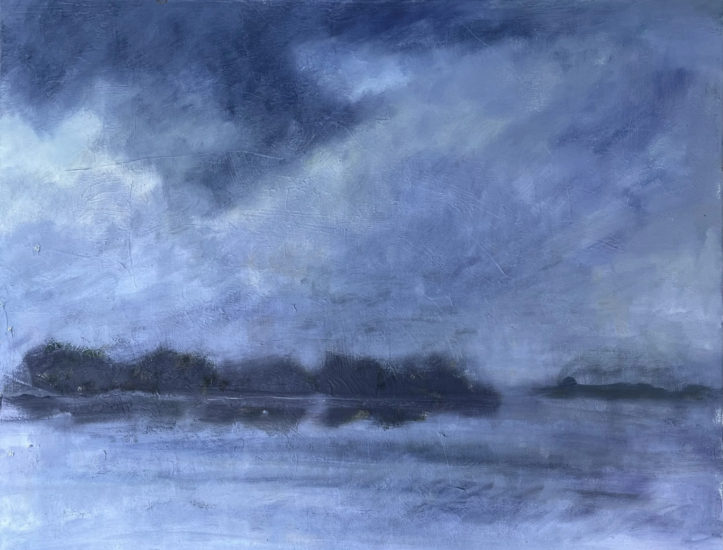 Springdale/Winter Storm, oil on canvas, 22 x 28 inches