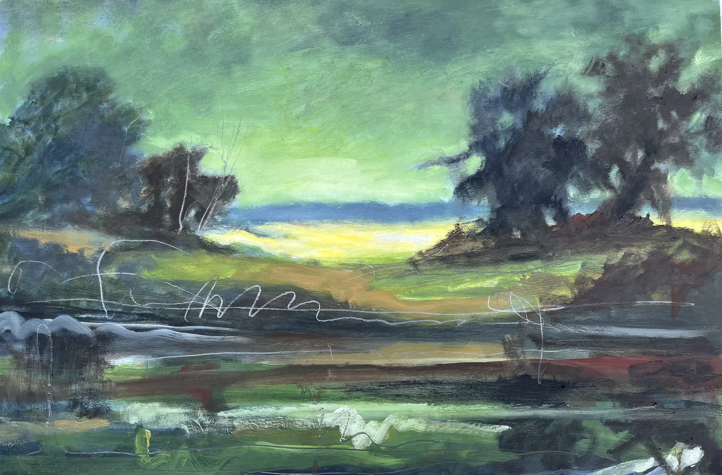 Splinter Encampment, oil on panel, 16 x 24 inches
