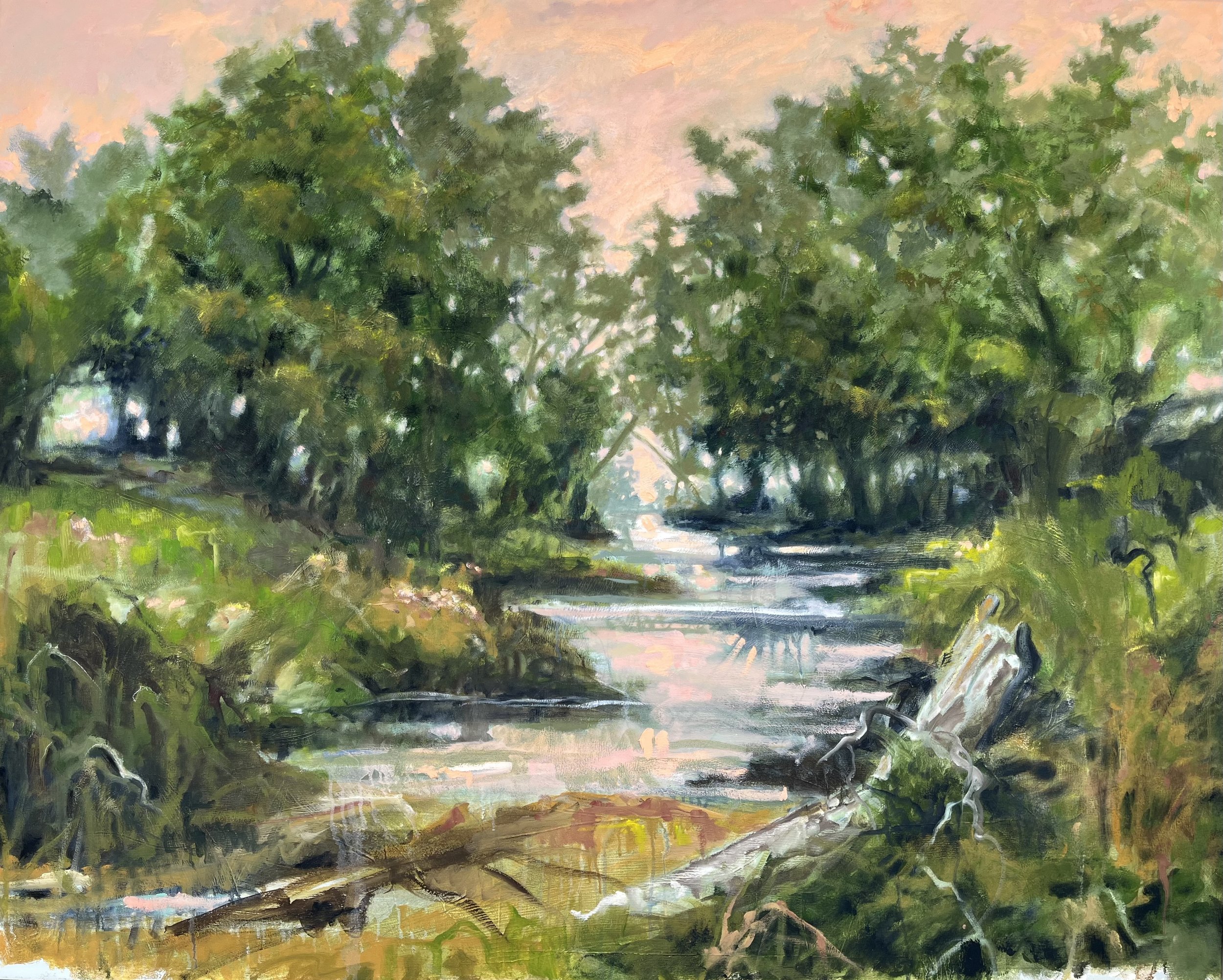 Taylor Creek/Yocona Confluence, oil on canvas, 48 x 60 inches