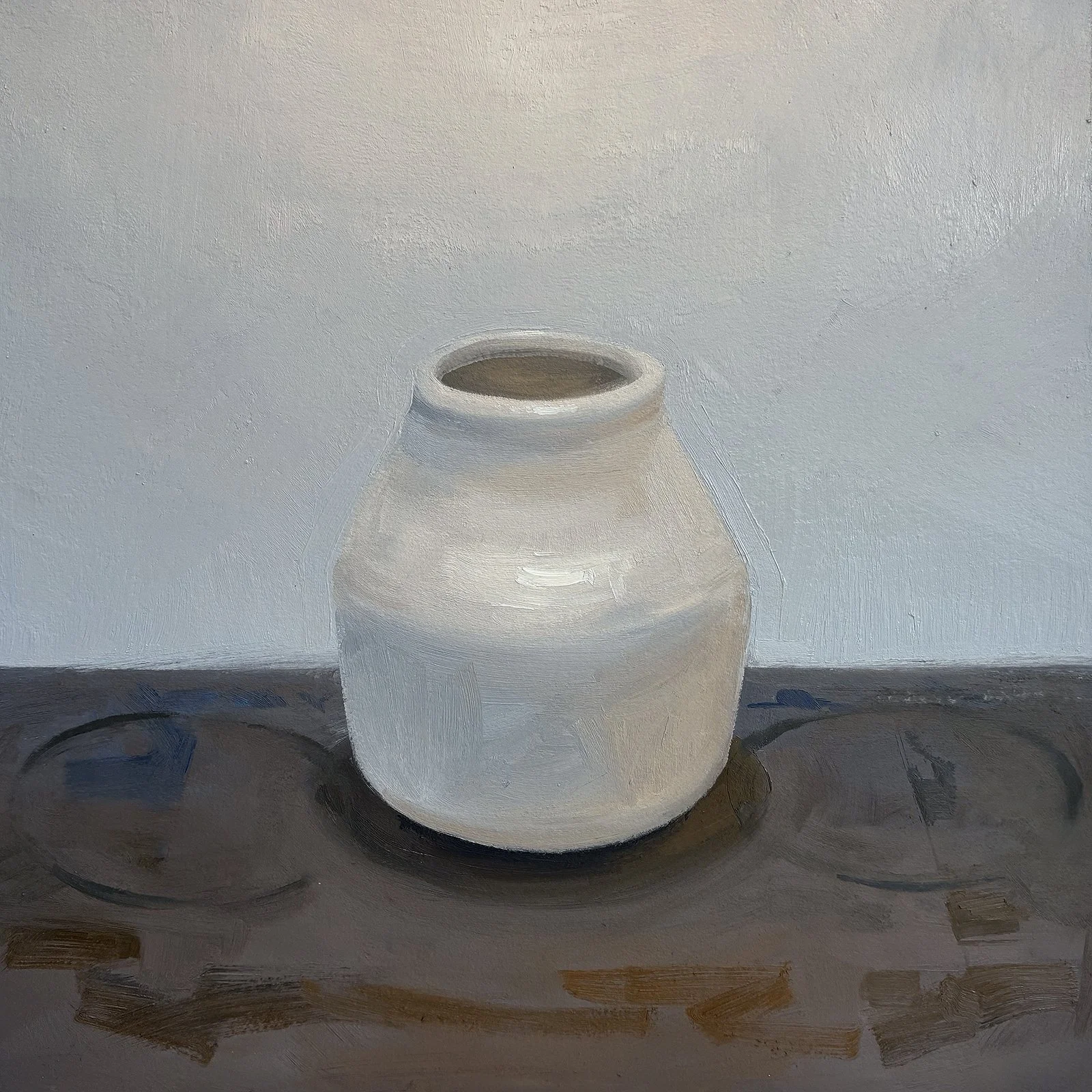 Central, oil on panel, 14" x 14"