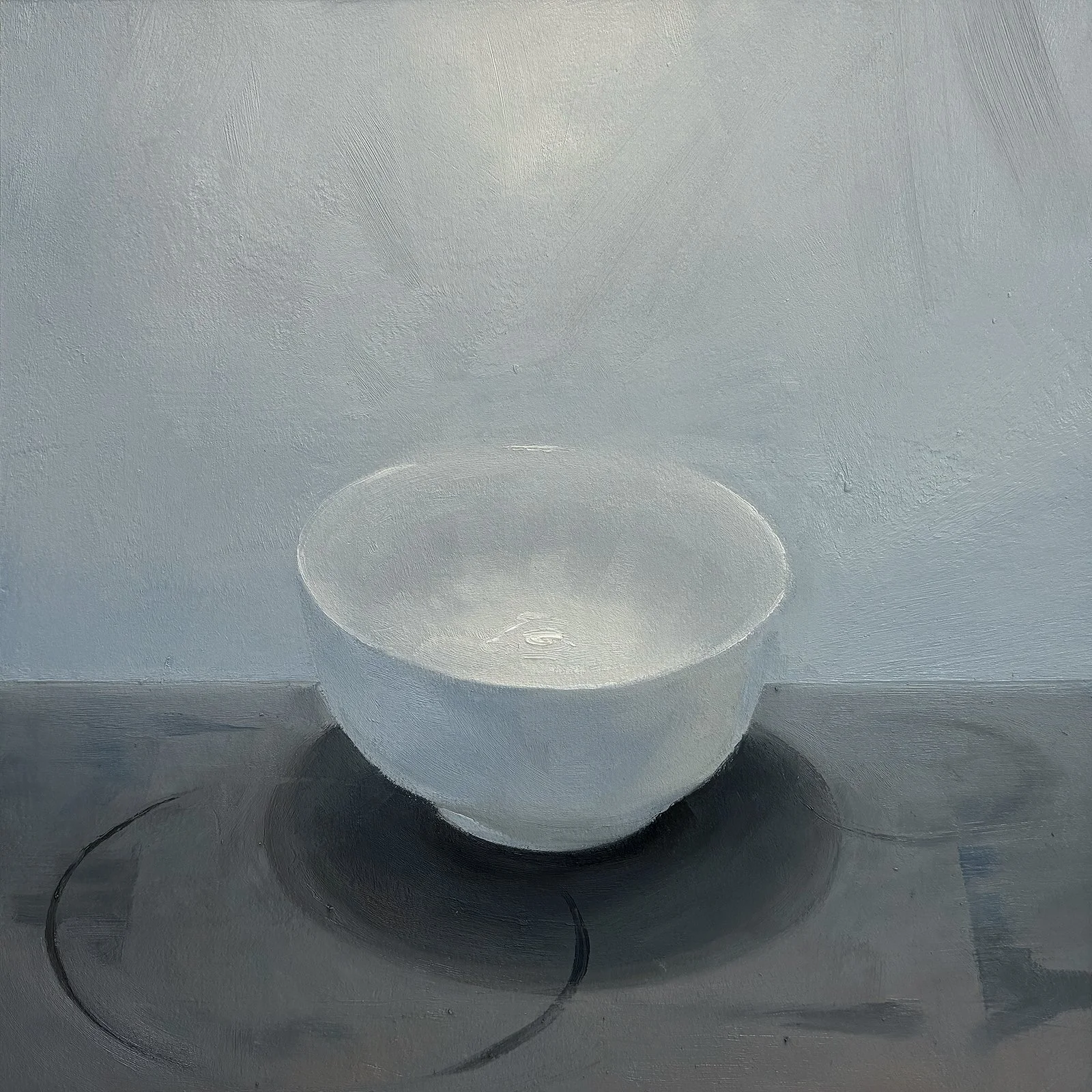 Ace of Cups, oil on paper on panel, 14" x 14"