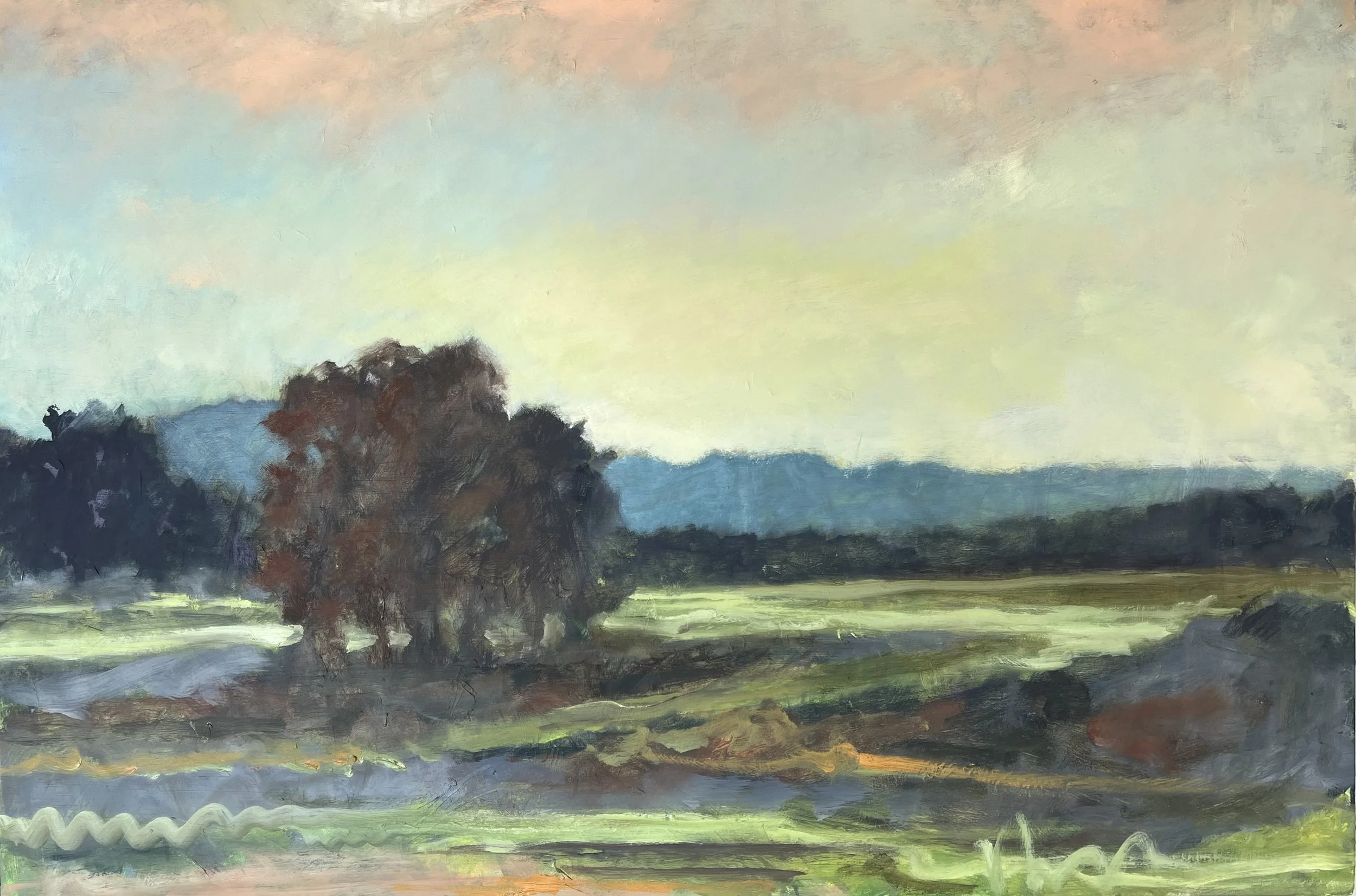 Van Wortham Place, oil on panel, 24 x 36 inches
