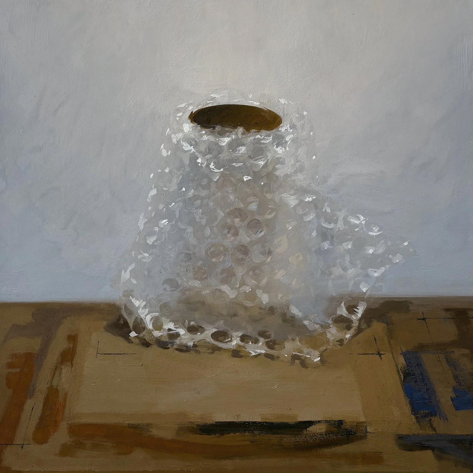 Disillusioned, oil on paper on panel, 20" x 20"