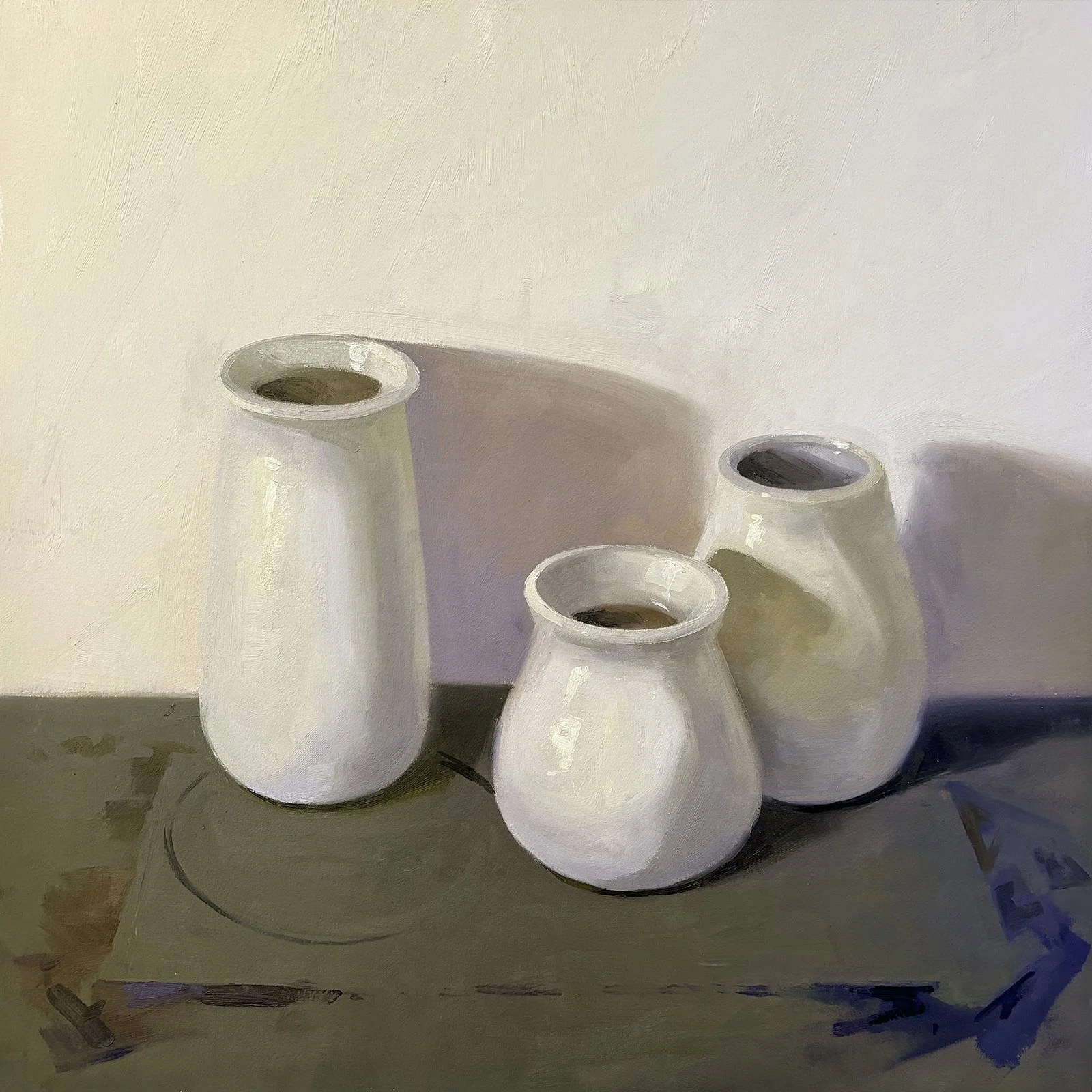 Daybreak, oil on paper on panel, 20" x 20"