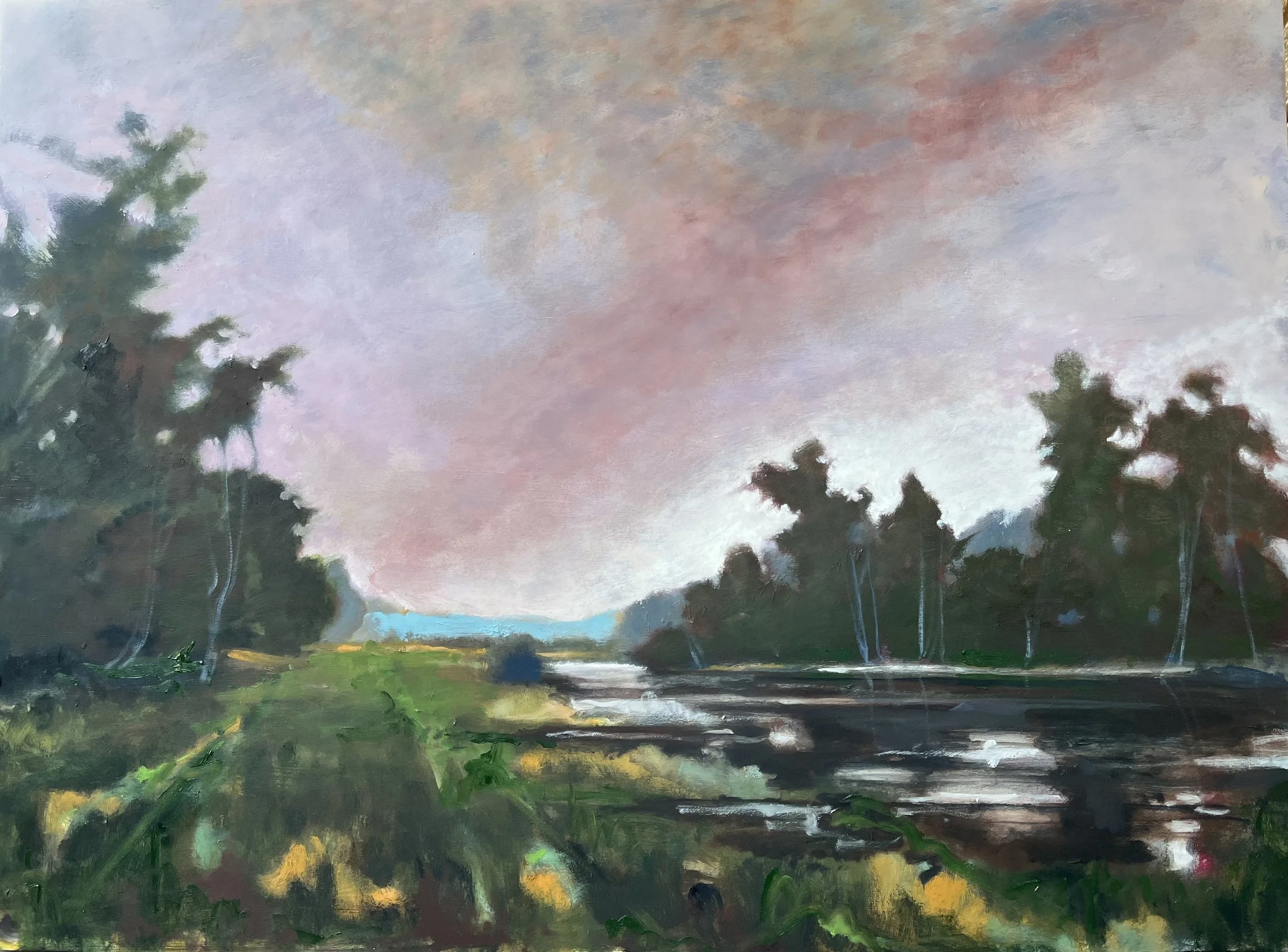 Springdale/Osprey, oil on panel, 34 x 46 inches