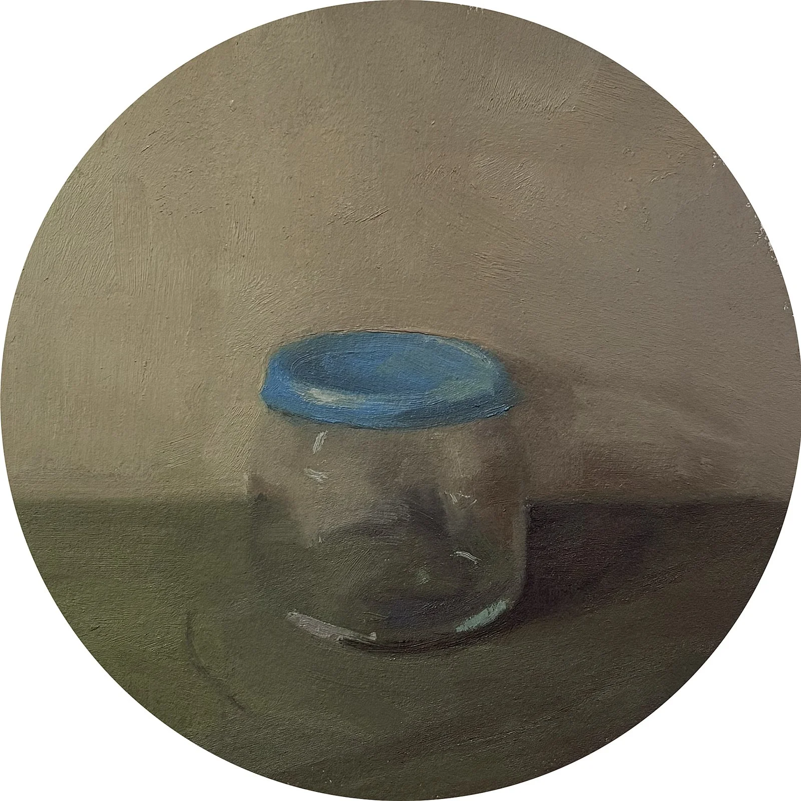 Preserve, oil on paper on panel, 6" tondo
