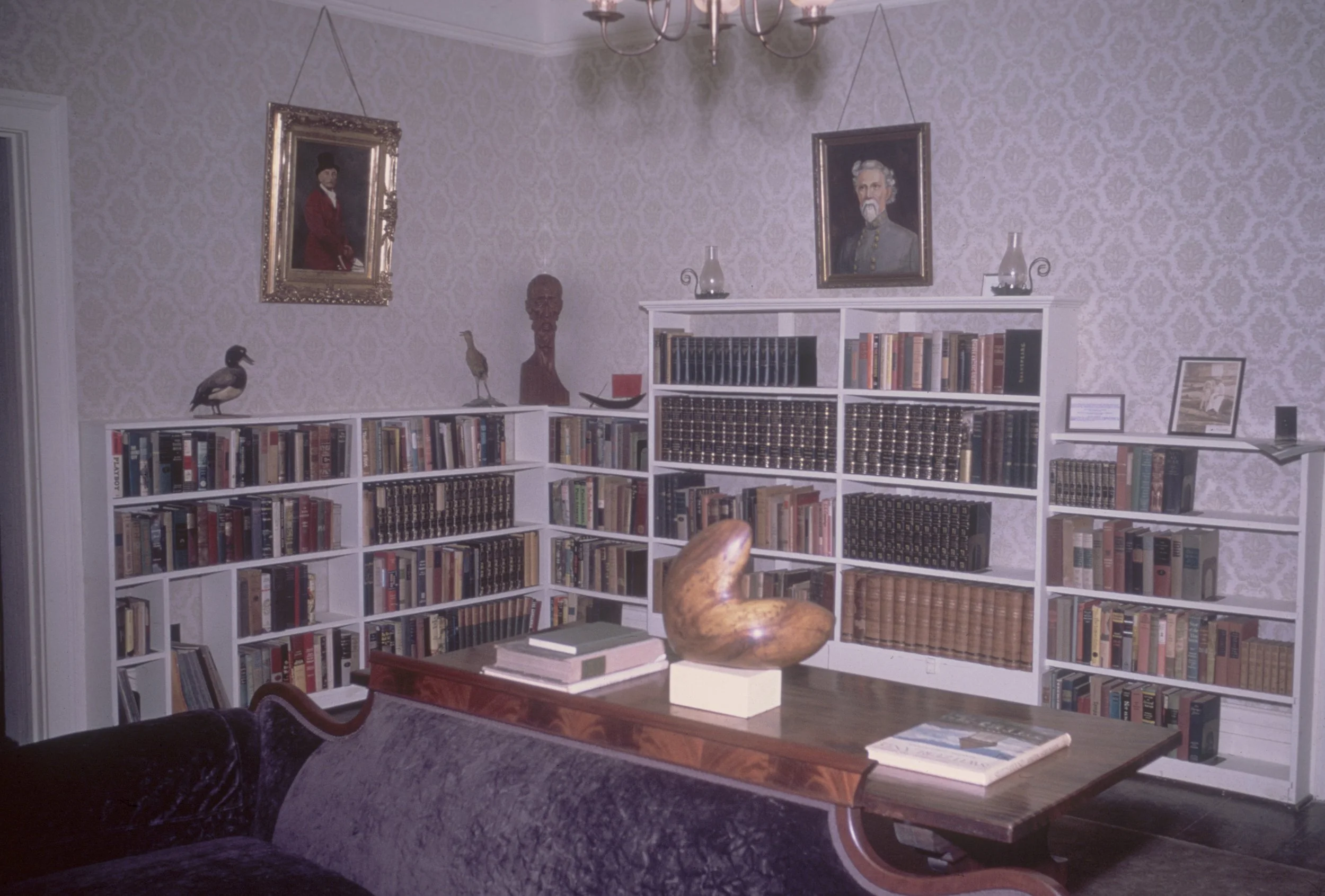 73-6: Library at Rowan Oak, March 1973