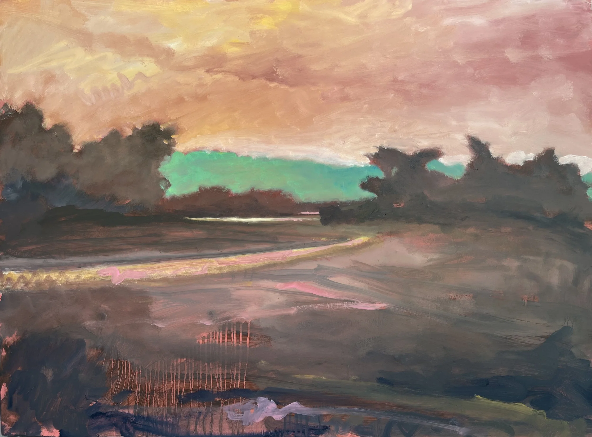 Dallas-Jones Crossing, oil on panel, 26 x 36 inches