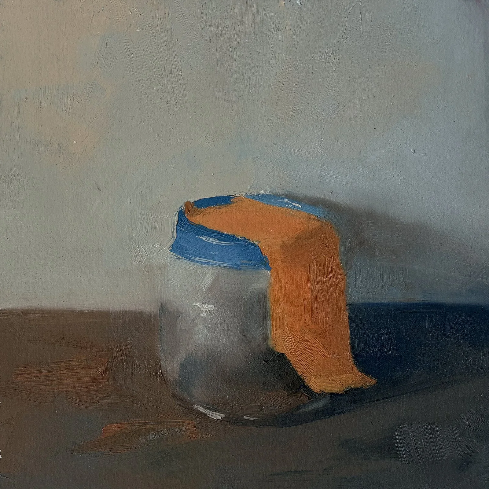 Stay, oil on paper on panel, 6" x 6"