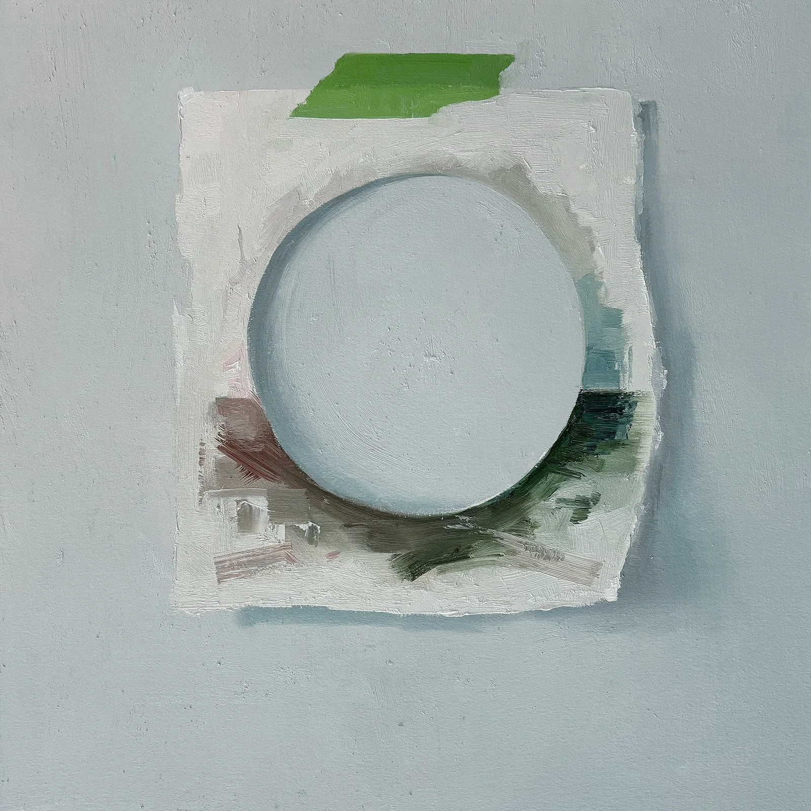 Howl, oil on paper on panel, 14" x 14"