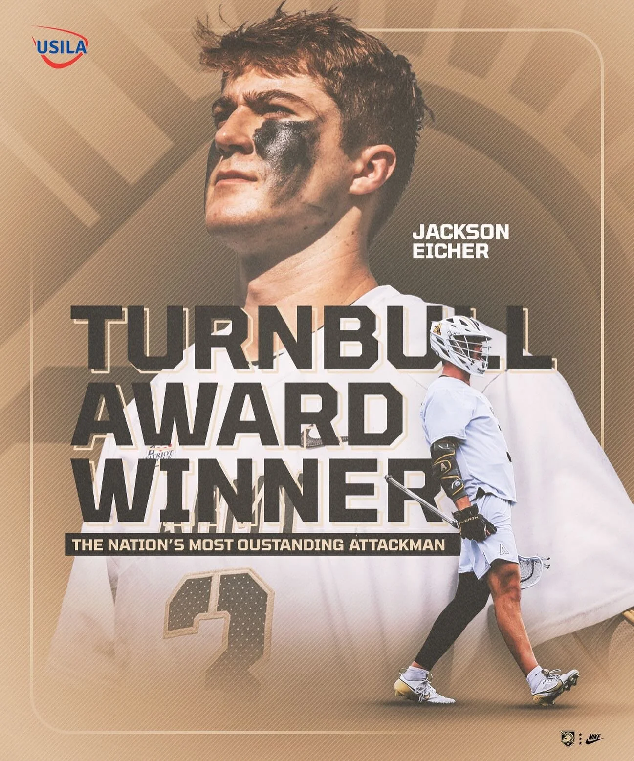 𝐓𝐔𝐑𝐍𝐁𝐔𝐋𝐋 𝐀𝐖𝐀𝐑𝐃 𝐖𝐈𝐍𝐍𝐄𝐑 𝐉𝐀𝐂𝐊𝐒𝐎𝐍 𝐄𝐈𝐂𝐇𝐄𝐑 🤩

For the first time since 1971, a Black Knight has earned the Turnbull Award as Jackson Eicher was awarded the honor by the USILA!

#GoArmy | #FamilyToughnessTradition