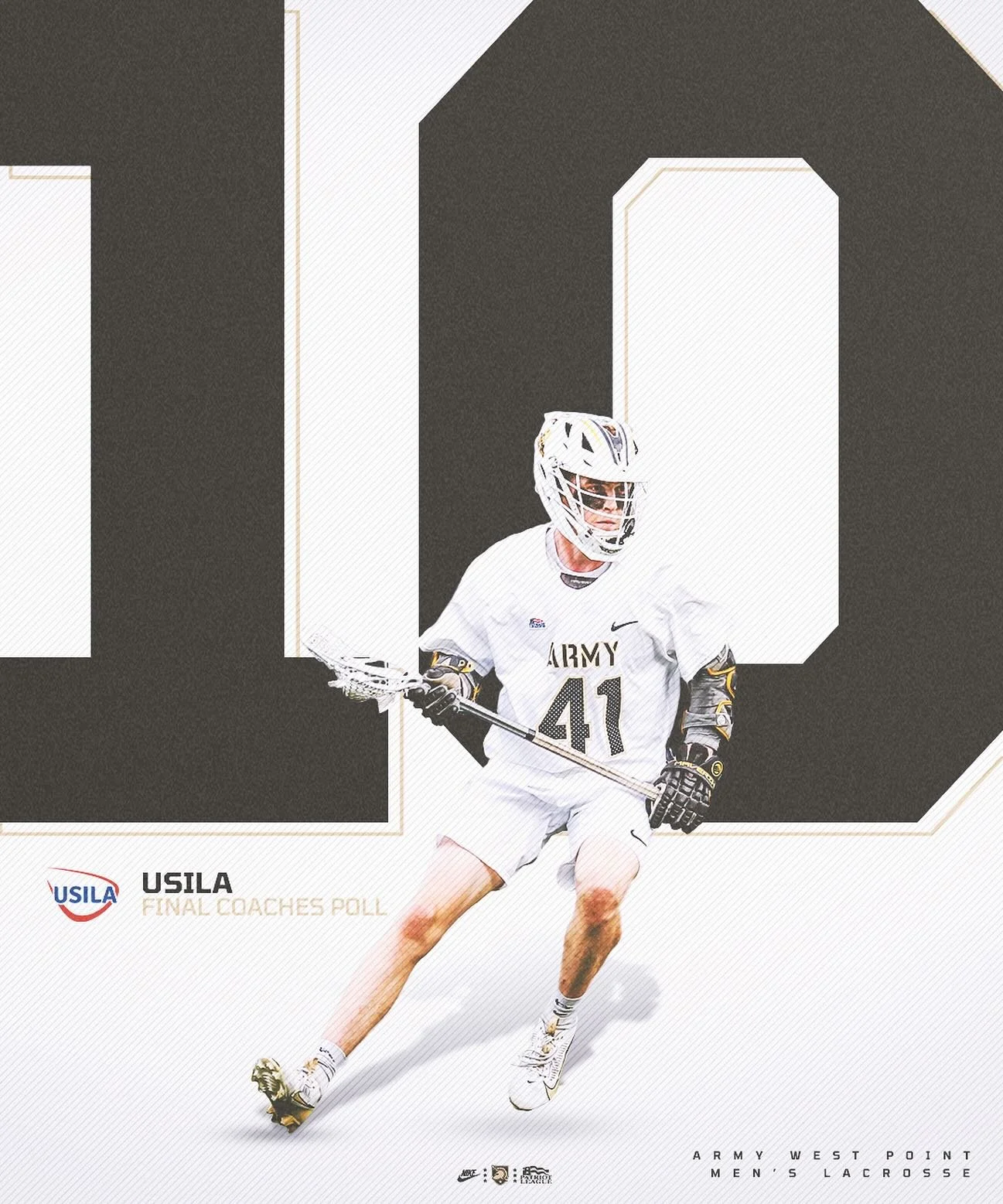 No. 🔟 on the final @usila_lax Coaches Poll of the 2025 season 👏

#GoArmy | #FamilyToughnessTradition