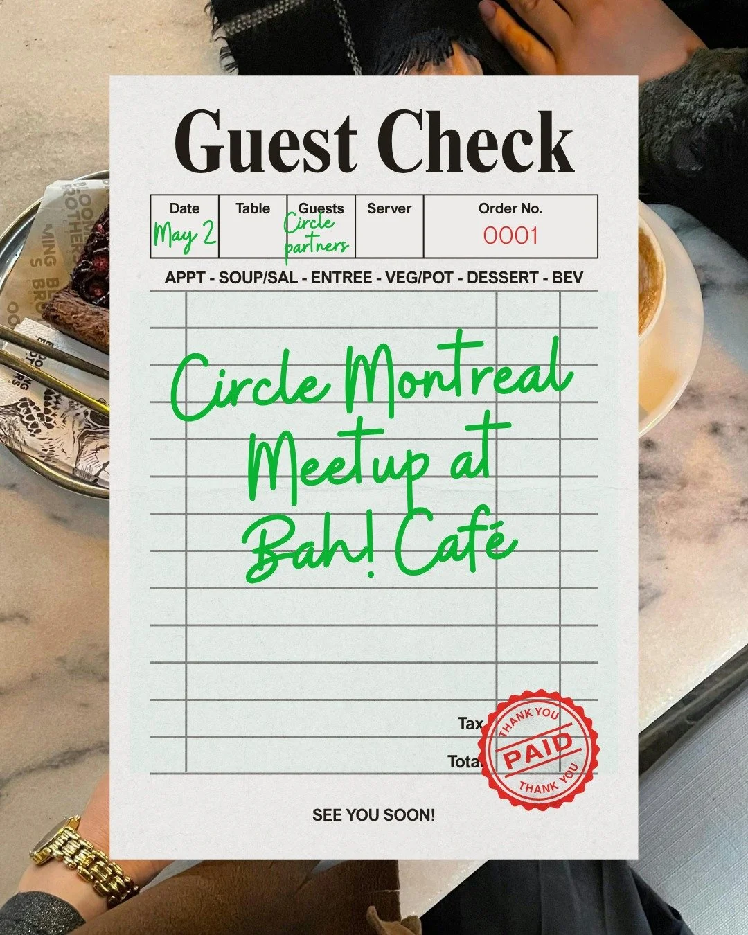 Montreal, we're taking this offline. 🇨🇦

Squarespace just launched Circle Montreal, and I'm leading it! Our first meetup is on May 2 at @bahcafemtl. Coffee and snacks on us. ☕

Join the club + RSVP for the meetup via the link in bio!
Know a designe