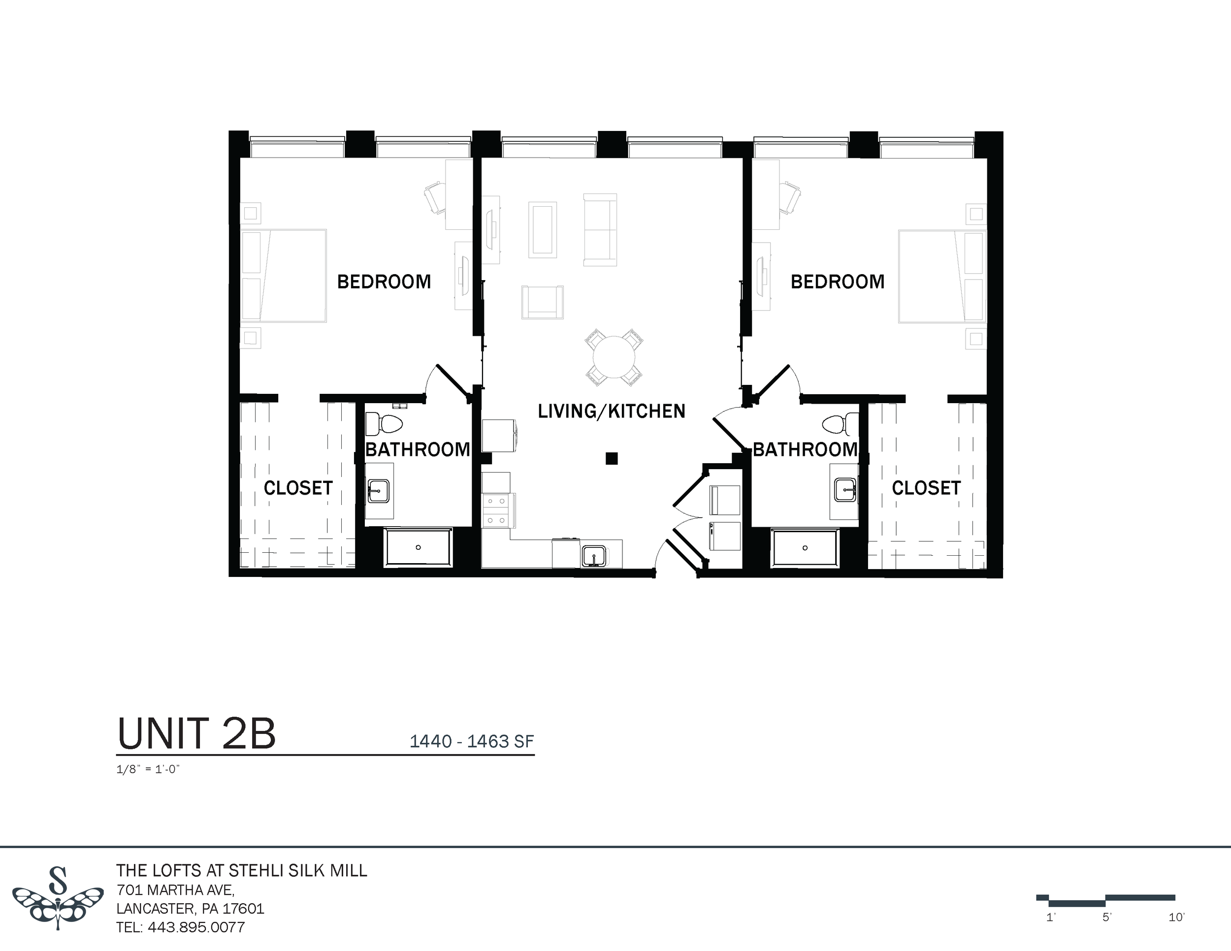 Unit Type 2B — Stehli Mill Lofts