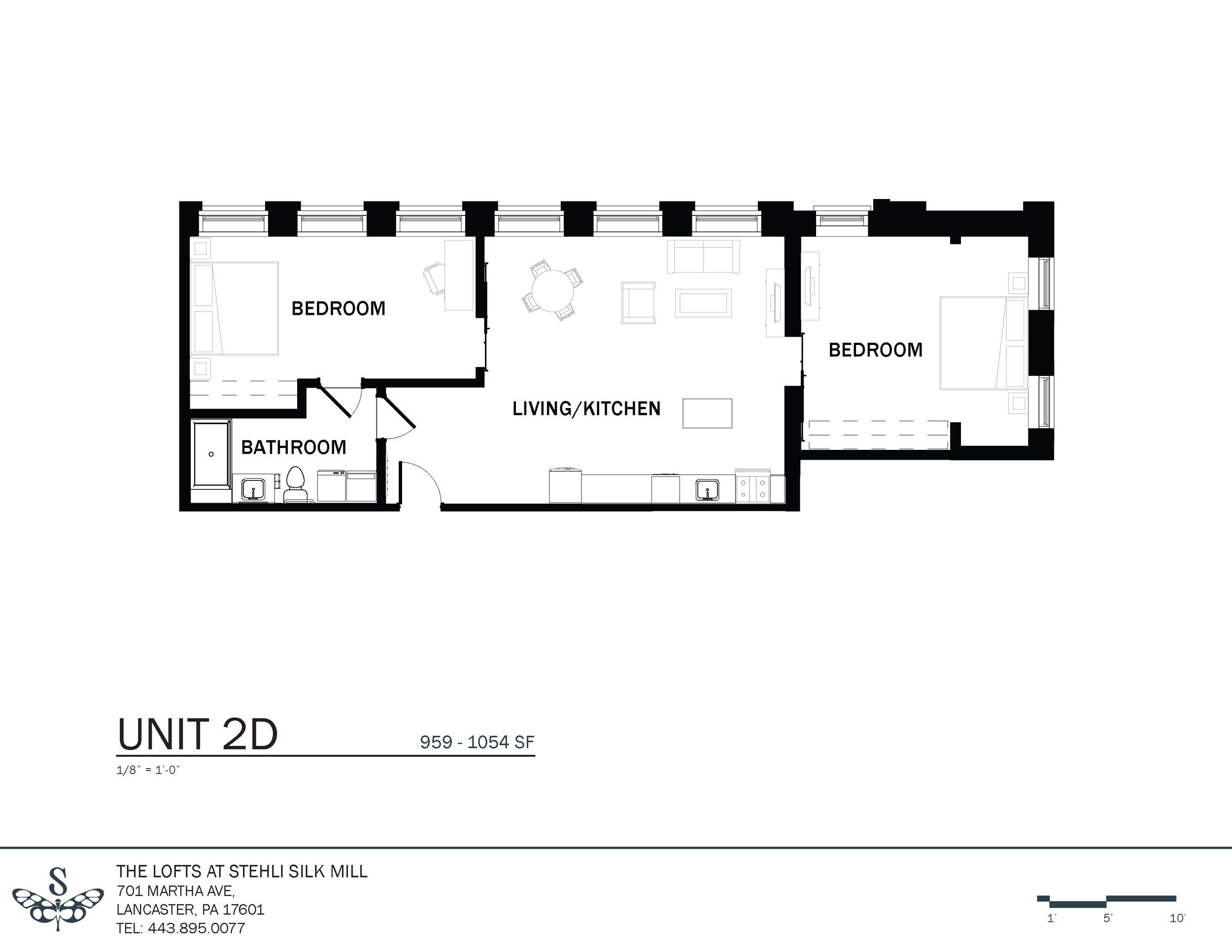 Unit Type 2D — Stehli Mill Lofts