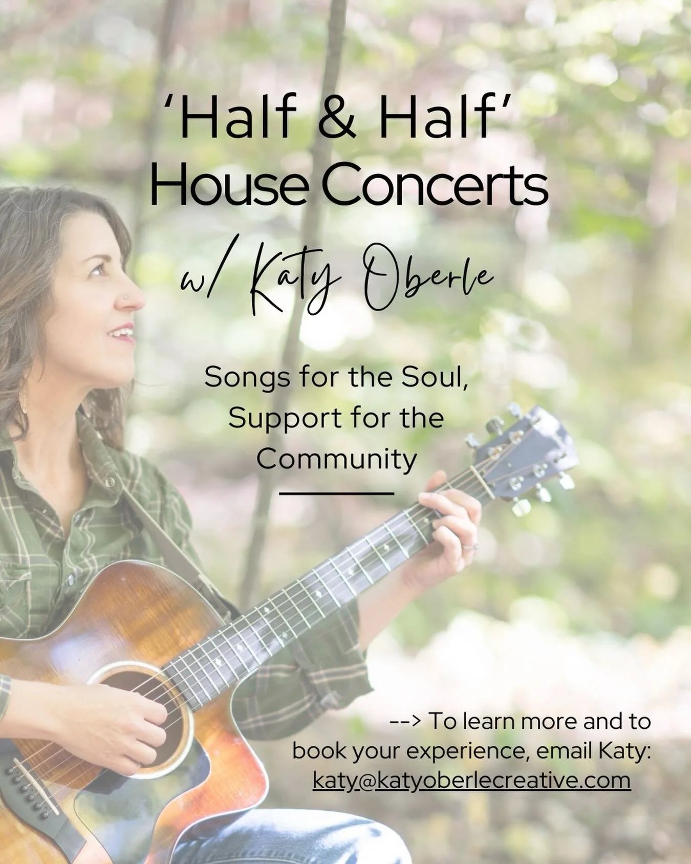 🔈INTRODUCING: &lsquo;Half &amp; Half&rsquo; House Concerts!

🎶 Gather your people for 90 minutes of music, mindfulness, and meaning.

🎶 I&rsquo;ll guide a short meditation and conversation, share original songs from my new EP &ldquo;Web&rdquo;, an