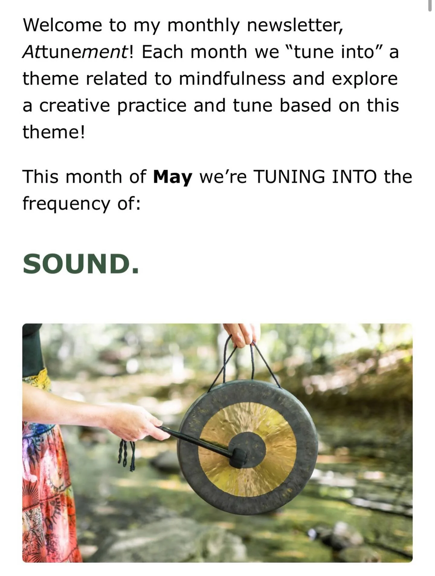💌If you&rsquo;d like to receive my free monthly mindfulness newsletter straight to your inbox, DM me with your name and email address, and I&rsquo;ll add you to my community! Each month we explore a mindfulness theme, a creative practice for that th