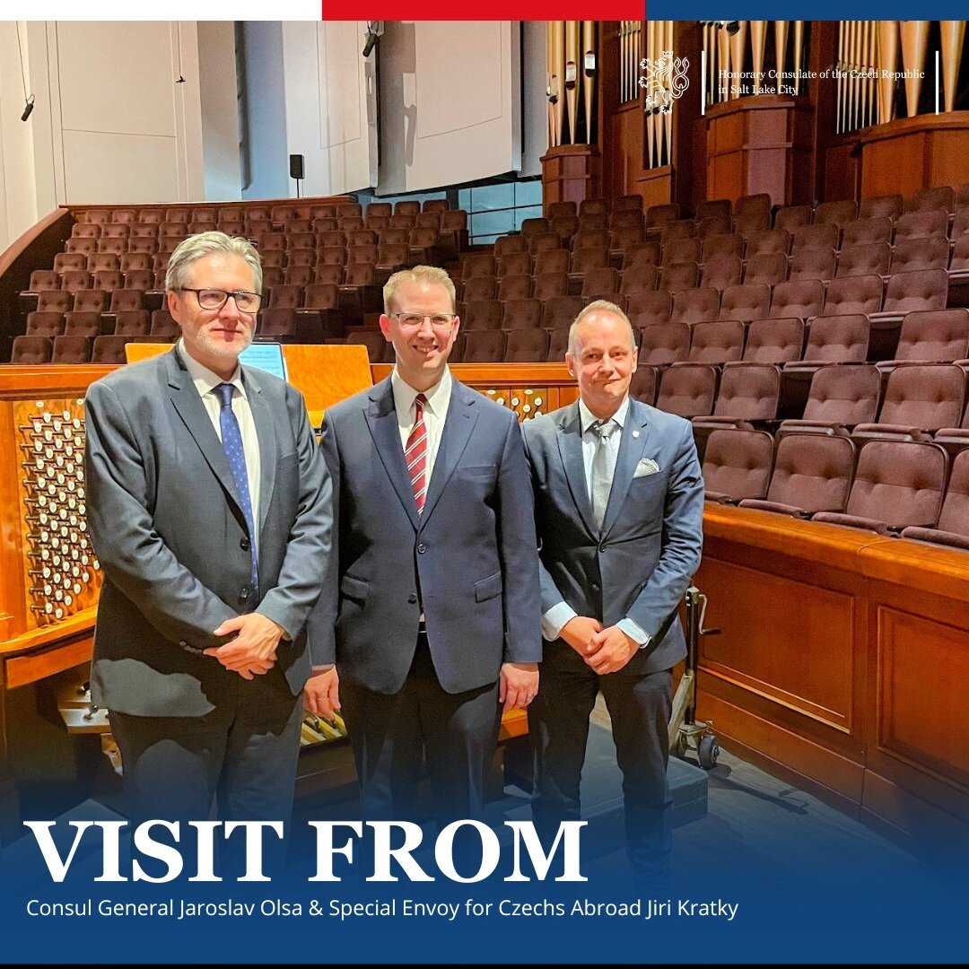 This week the Hon. Consulate of the Czech Rep. - Salt Lake City hosted a special visit from Czech Consul General in Los Angeles, Jaroslav Ol&scaron;a and Special Envoy for Czechs Living Abroad, Jiř&iacute; Kr&aacute;tk&yacute;. The purpose of their v