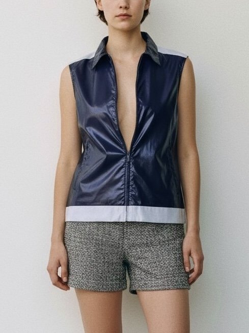 CHANEL 1999 iridescent nylon vest