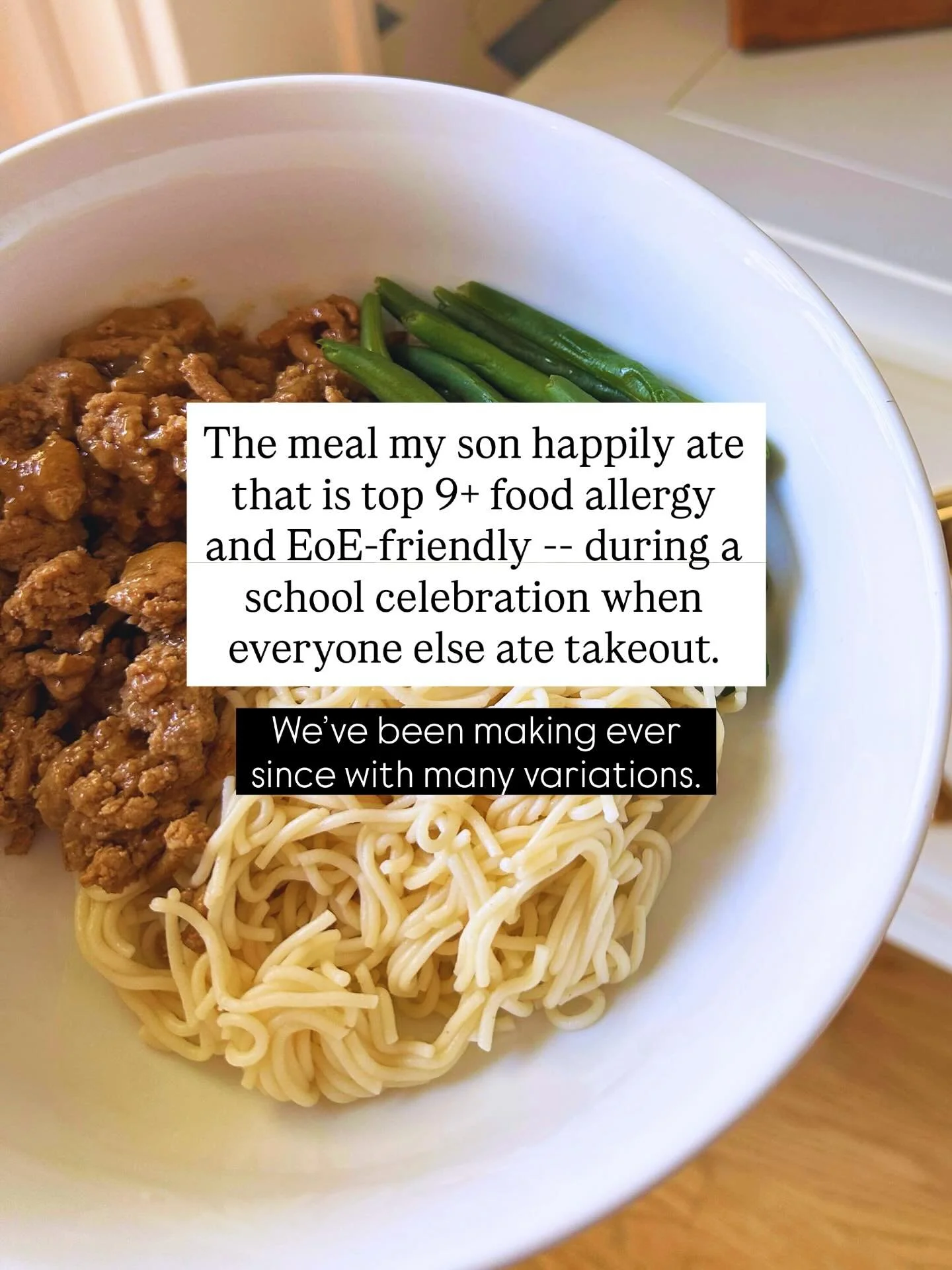 You know those school events where everyone is excited about the big celebration…
While you’re trying to navigate how you’re going to make a safe allergy-friendly and EoE meal kinda similar to what the other kids will be eating?