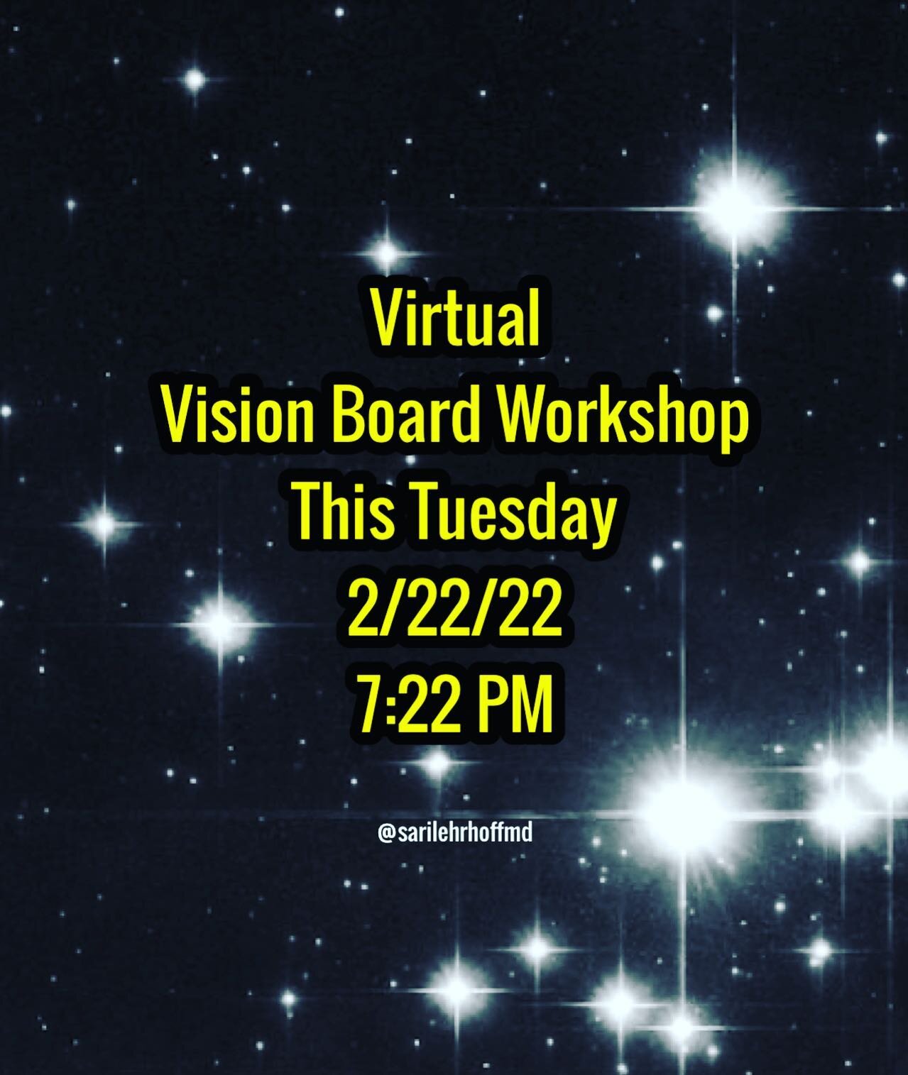 What? Vision Board Workshop
Manifesting that which we desire to be and attract to us over the next year!
When? 2/22/22 at 7:22 PM
Where? Zoom. Link sent day of.
How? Register by contacting office: evolvewellnessnj@gmail.com or text: 732-997-7385
Just