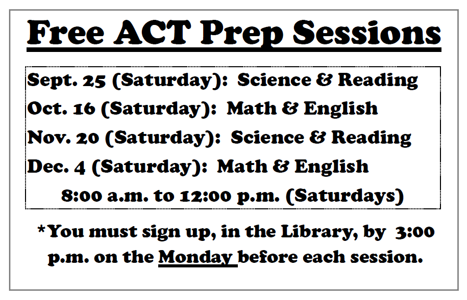 Final ACT Prep Date
