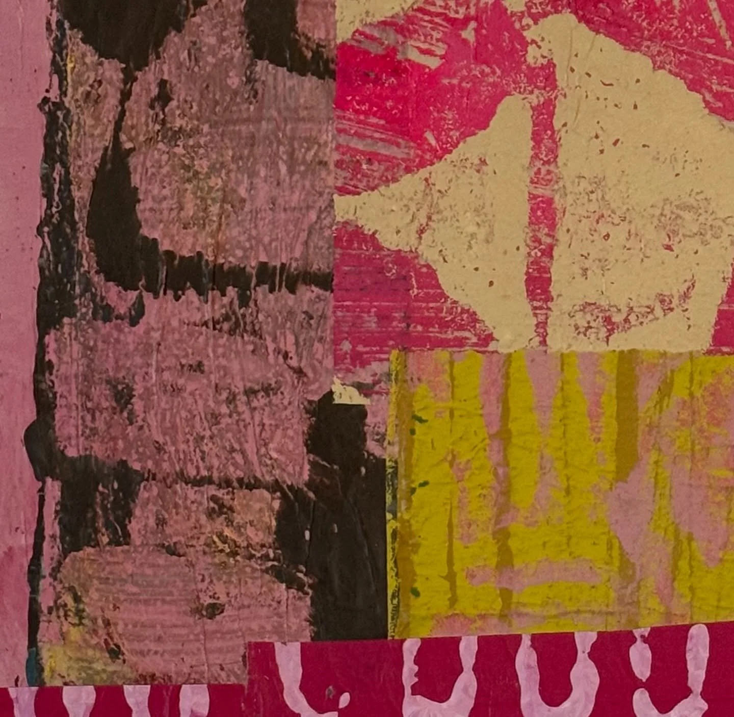 #02 series of minis 
More Pink! 🩷
acrylic collage on cradled wood panel. 
8&rdquo;x8&rdquo;

#pink #collage #minis #tinyart #artseries #collectables #artcollector